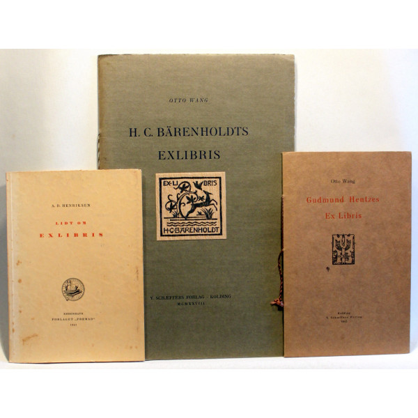 Gudmund Hentzes ex libris. H. C. Barenholdts Exlibris. Lidt om Exlibris