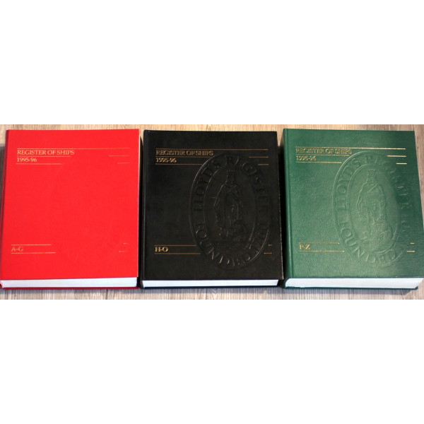 Lloyd's Register of Ships 1995-96. 3 volumes 