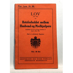 Retsforholdet mellem Husbond og Medhjælpere