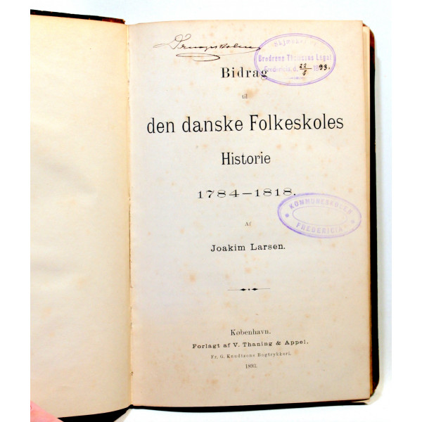 Bidrag til den danske folkeskoles historie 1784-1818