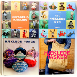 Hæklede tasker. Hæklede punge. Nye hæklede dyr. Uhyggelig hækling
