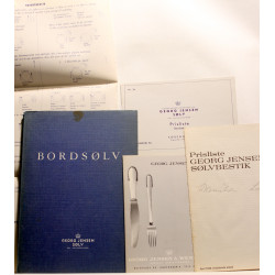 Georg Jensen Sølv. Bordsølv. Prisliste m.m.