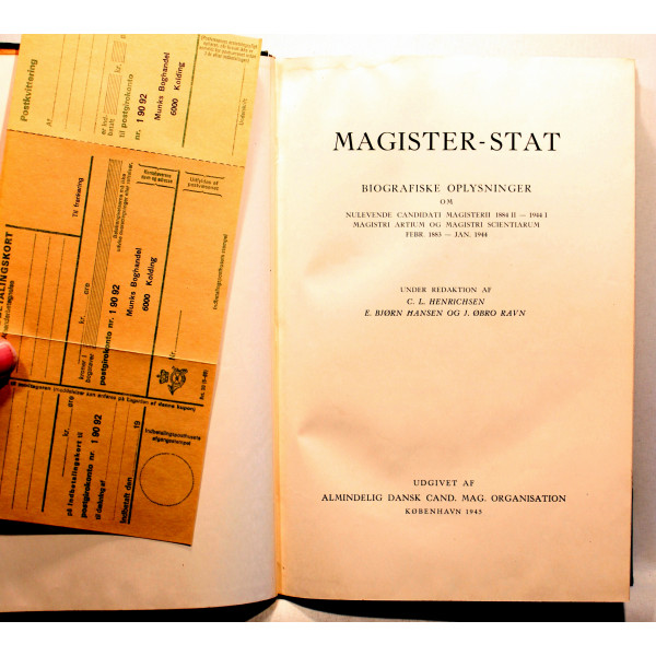Magister-stat. Biografiske oplysninger om nulevende Candidati Magisterii 1884 II - 1944 II.