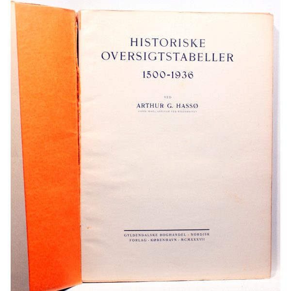 Historiske oversigtstabeller 1500-1936 