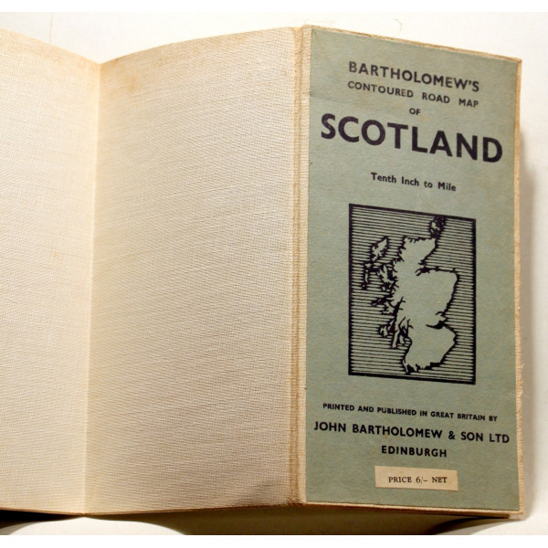 Bartholomew´s contoured road map of Scotland