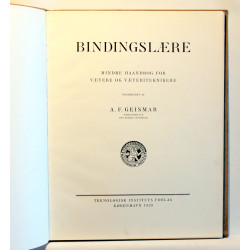 Bindingslære. Mindre haandbog vævere og væveriteknikere