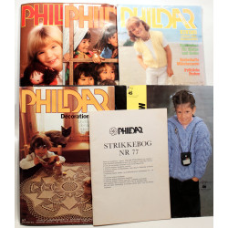 Phildar opskriftshæfter. 5 stk.