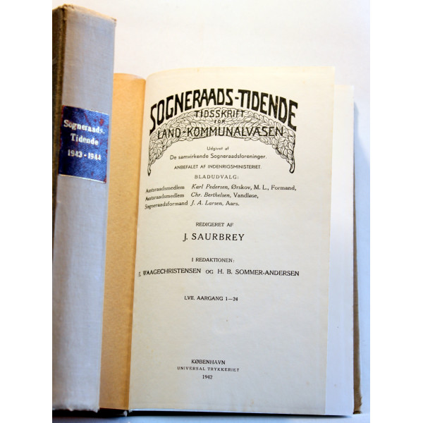 Sogneraads-Tidende. Tidsskrift for land-kommunalvæsen. 1941-1944