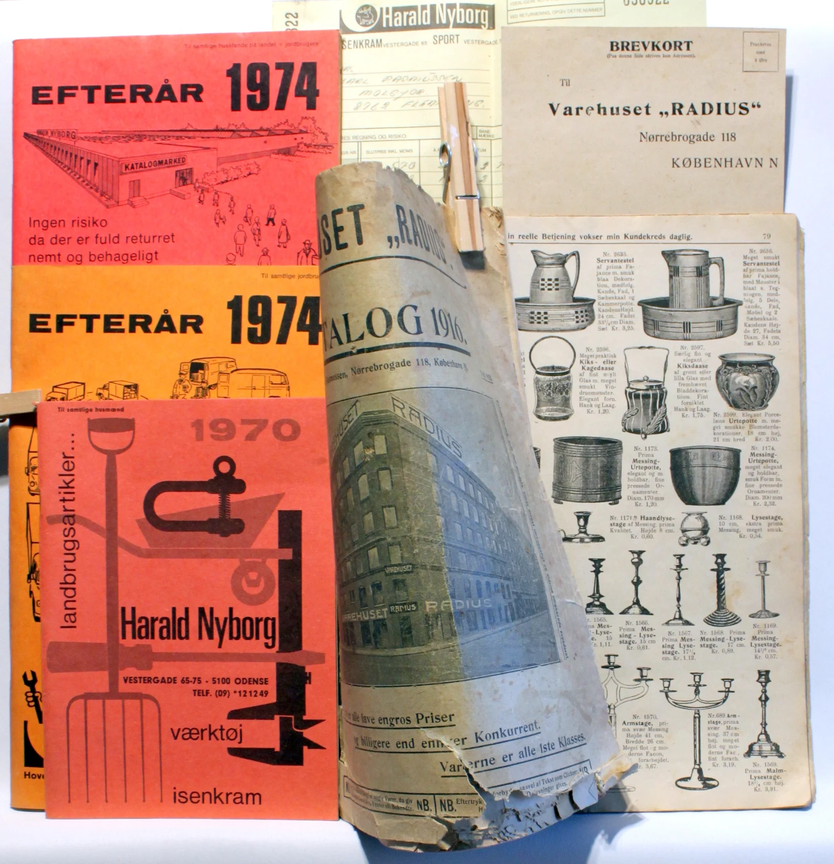 Varehuset Radius Katalog 1916. Harald Nyborg 1970-74.