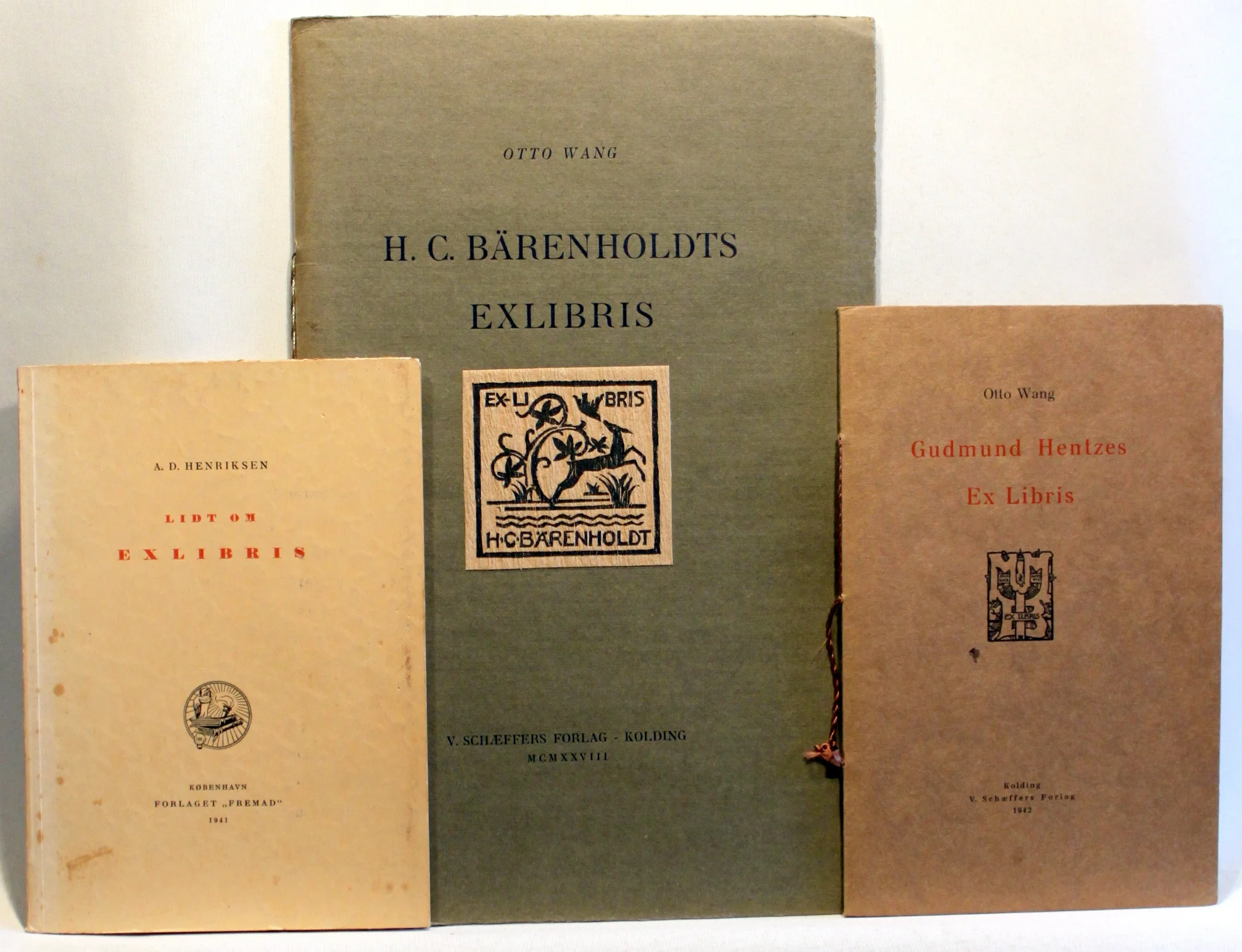 Gudmund Hentzes ex libris. H. C. Bärenholdts Exlibris. Lidt om Exlibris