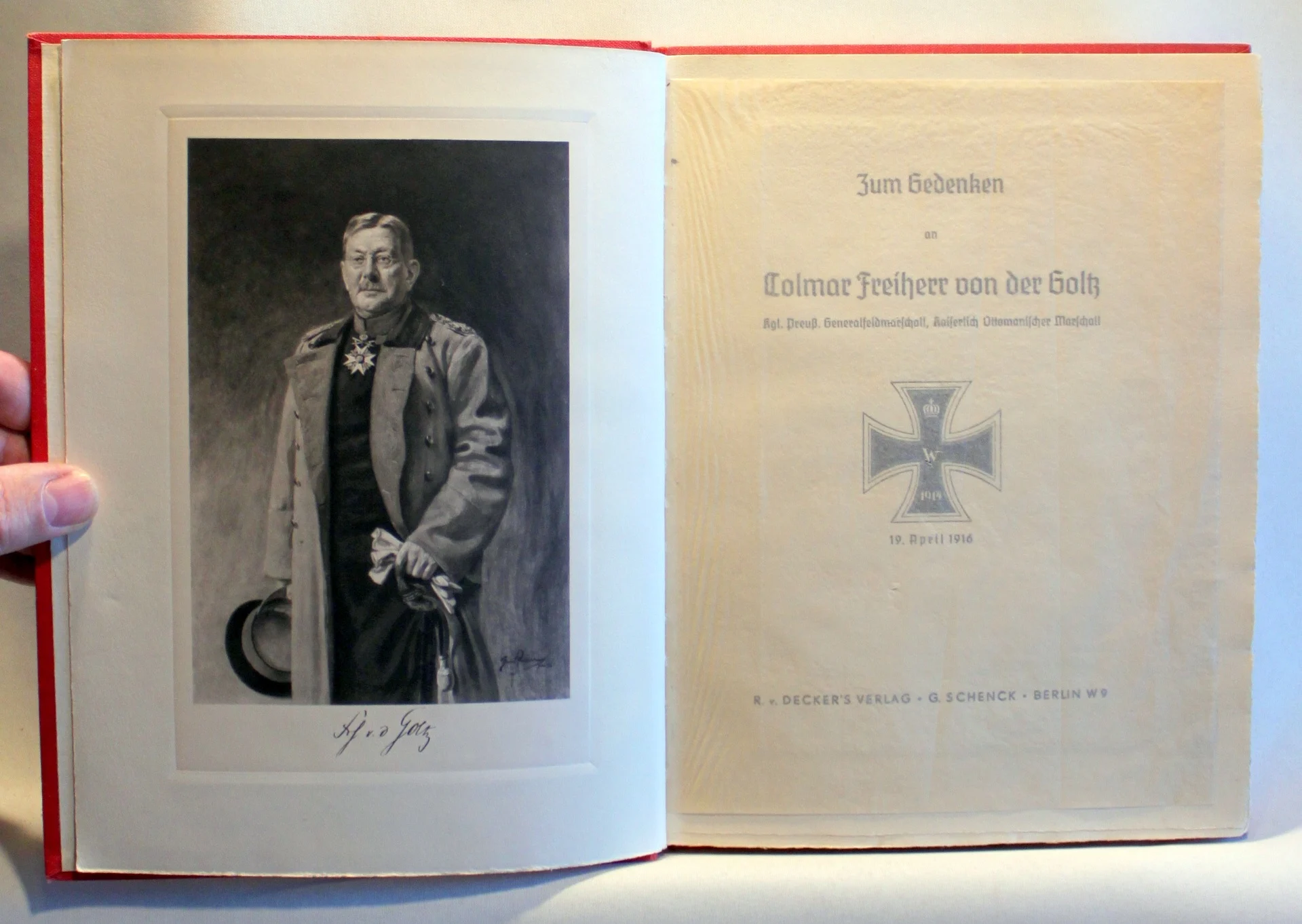 Zum Gedenken an Colmar Freiherr von der Goltz.