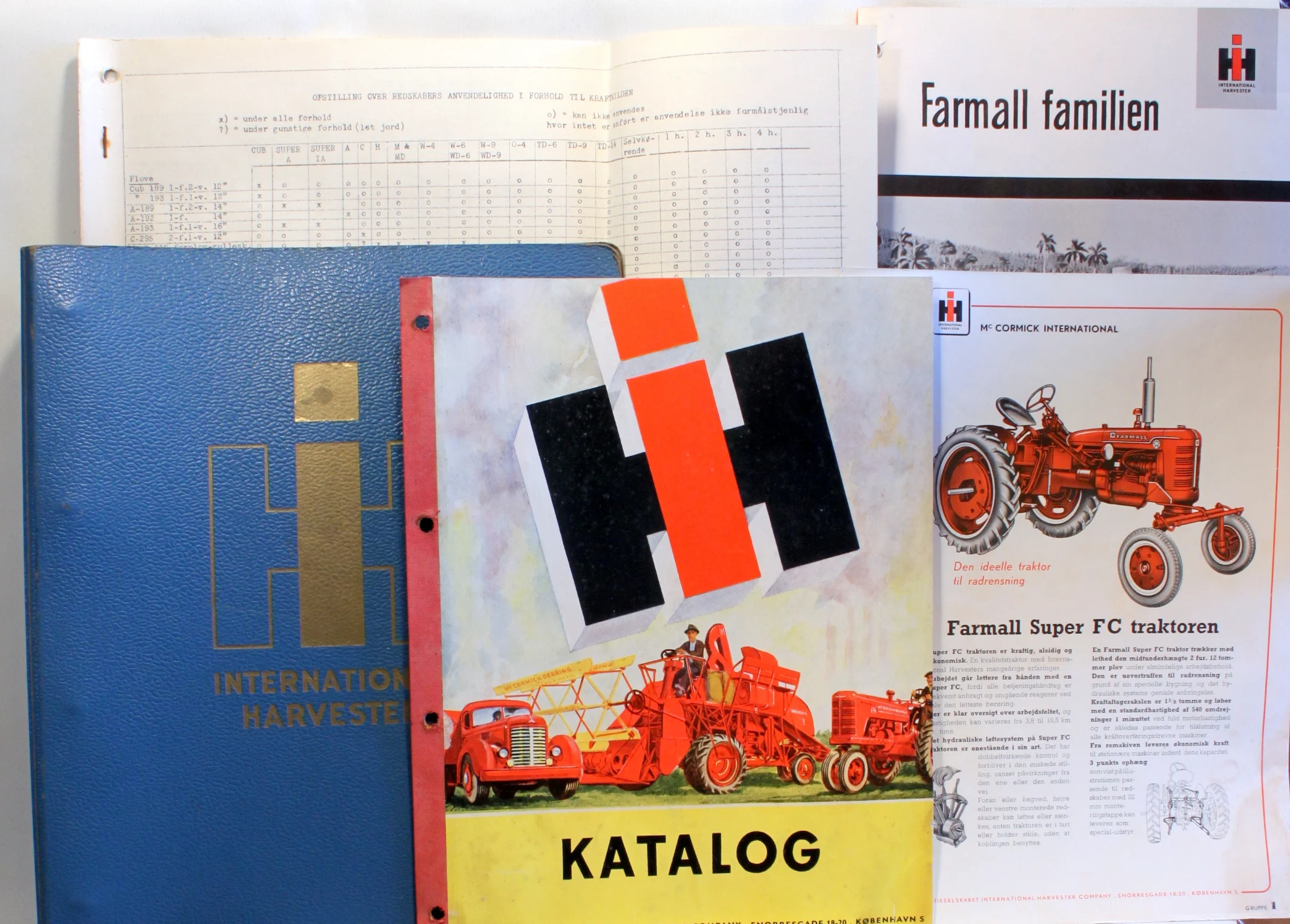 International Harvester Katalog. Med prisliste 1950