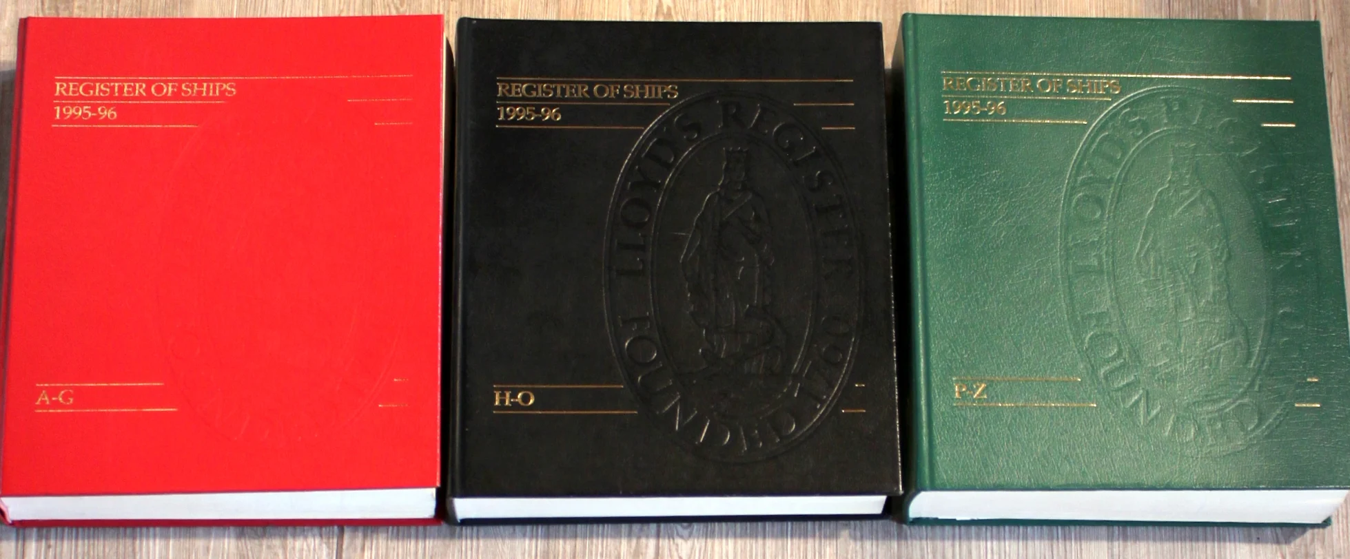 Lloyd’s Register of Ships 1995-96. 3 volumes