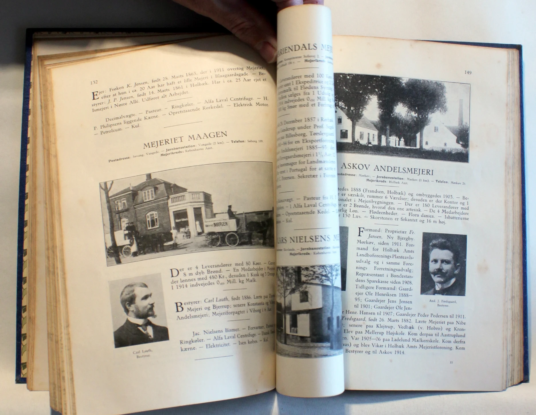 Bogomslag: Danske Mejerier – Haandbog for Mejeribruget i Danmark. 4 Bind. af G. Ellbrecht, Hans Appel
