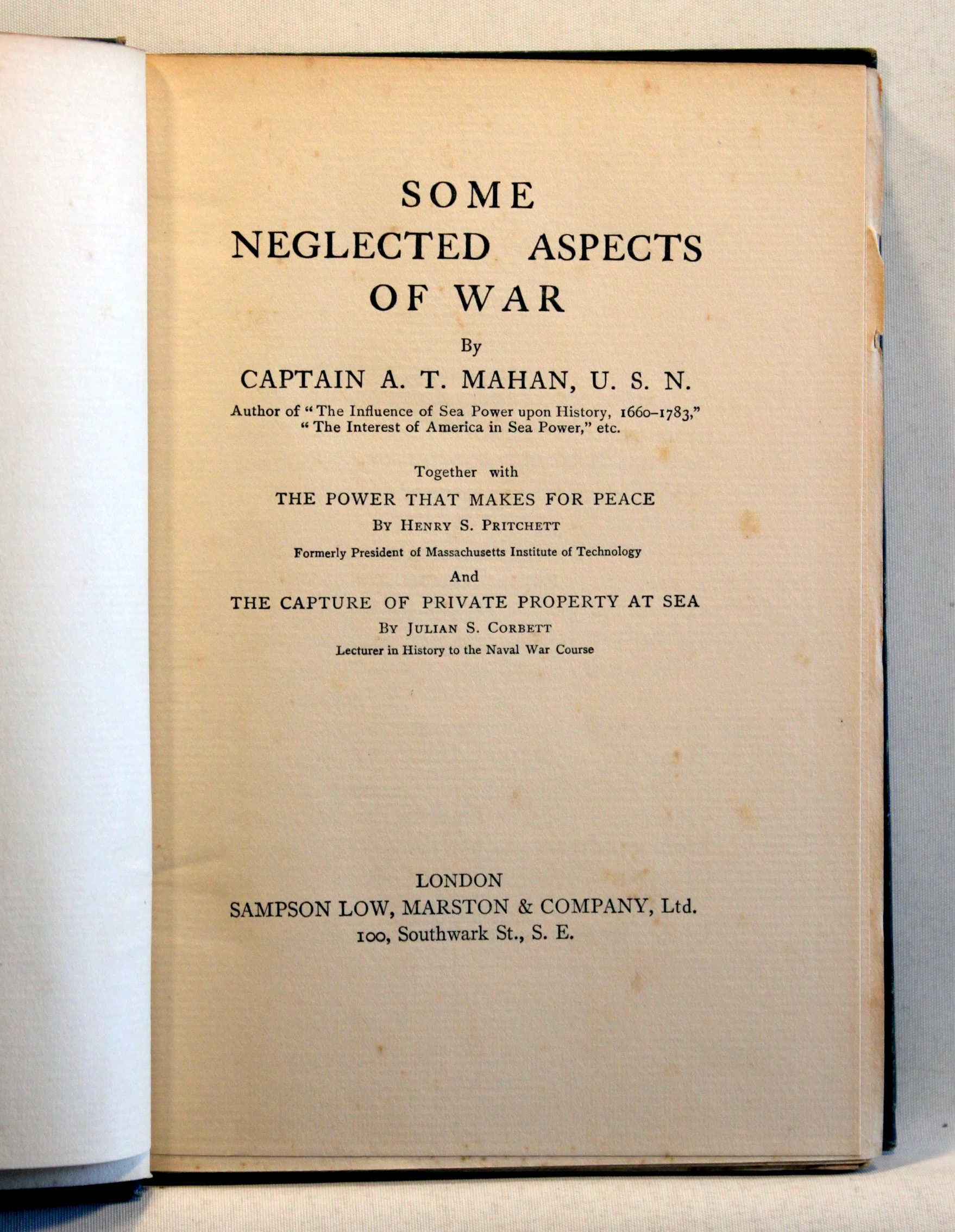 Some Neglected aspects of war