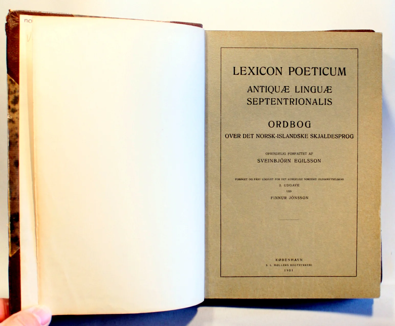 Lexicon Poeticum Antiquæ Linguæ Septentrionalis. Ordbog over det norsk-islandske skjaldesprog
