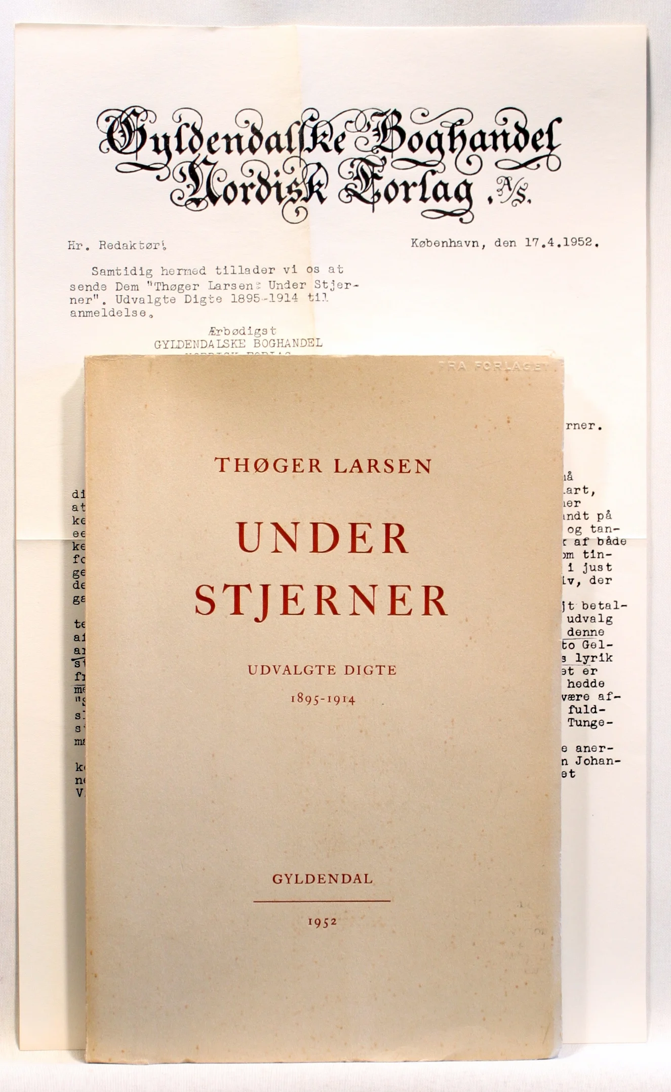 Under Stjerner. Udvalgte digte 1895-1914