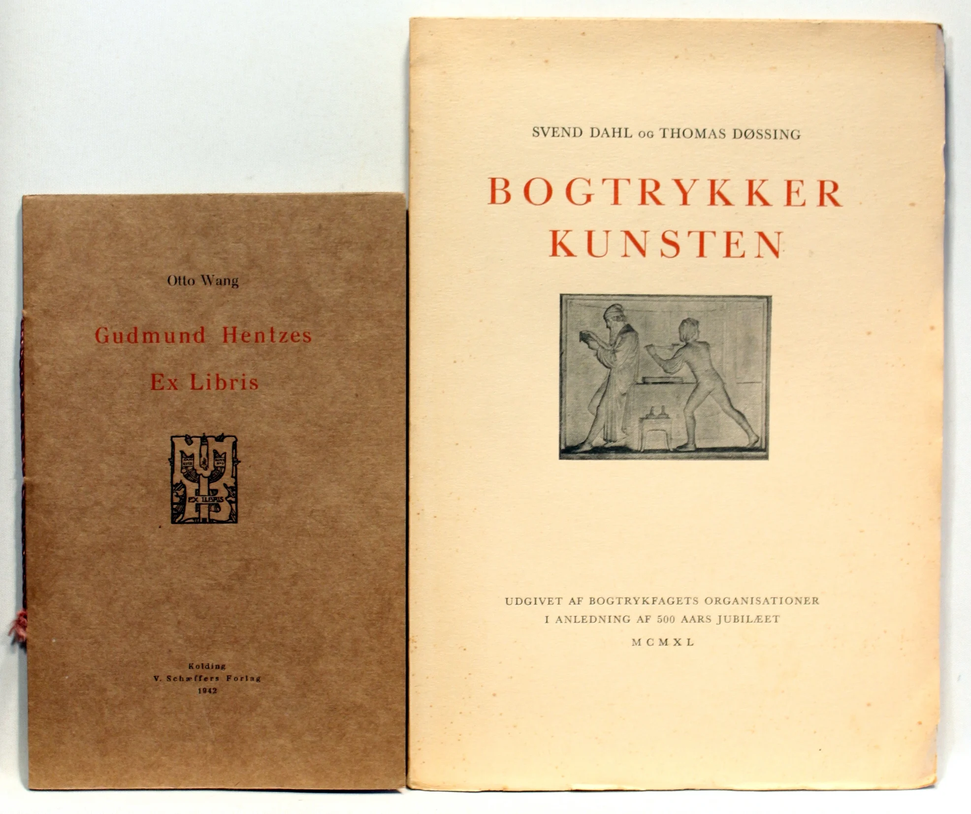 Bogtrykkerkunsten. Gudmind Hentzes Ex Libris