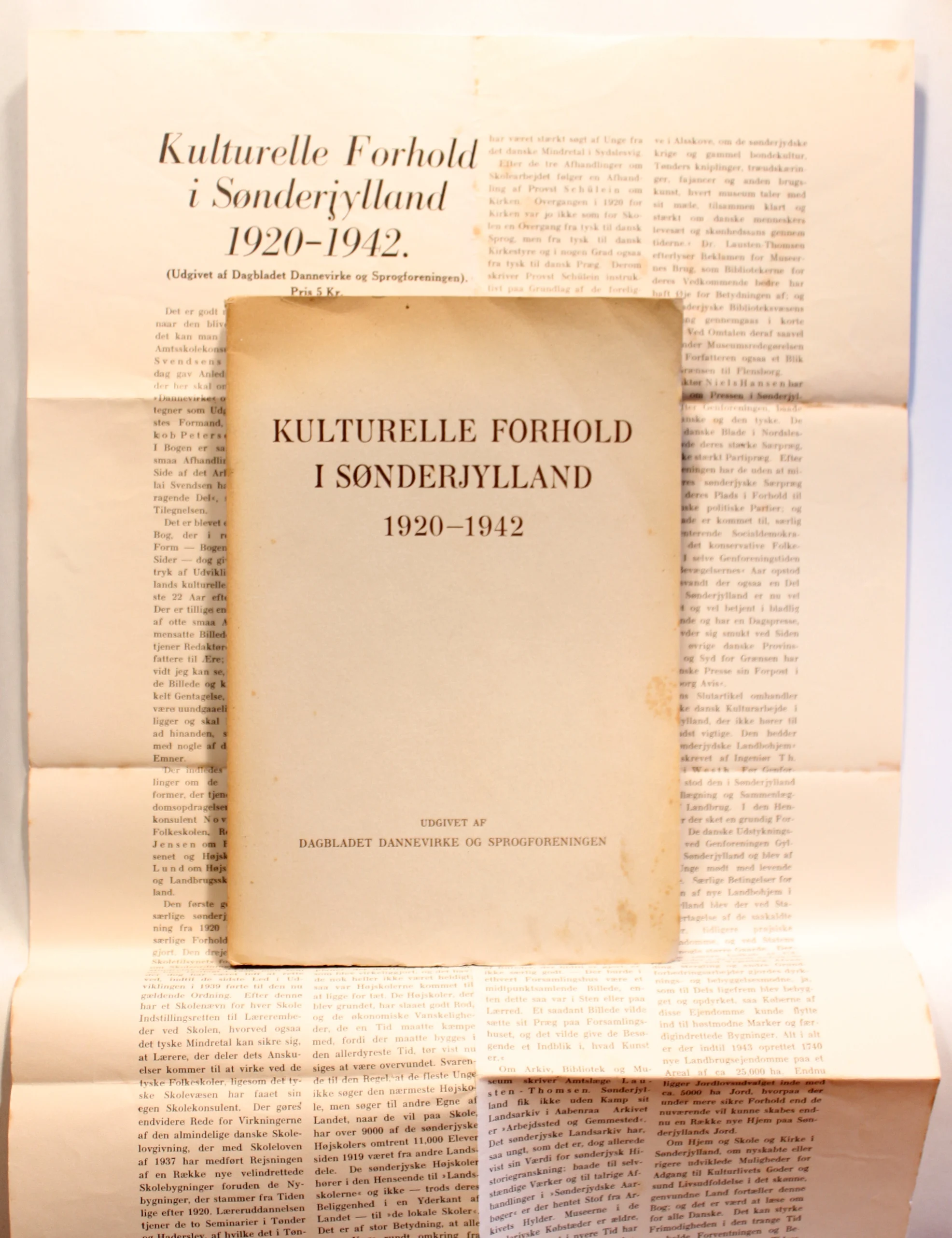 Kulturelle Forhold i Sønderjylland 1920-1942