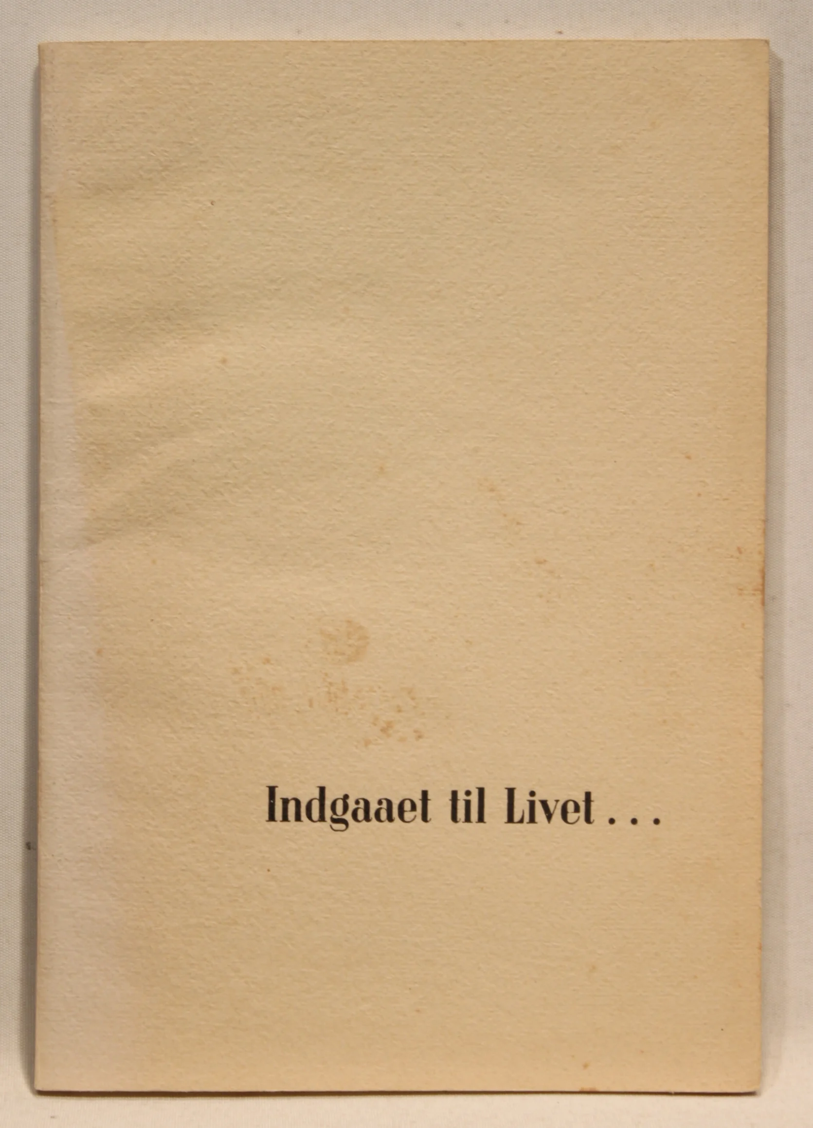 Indgaaet til livet…