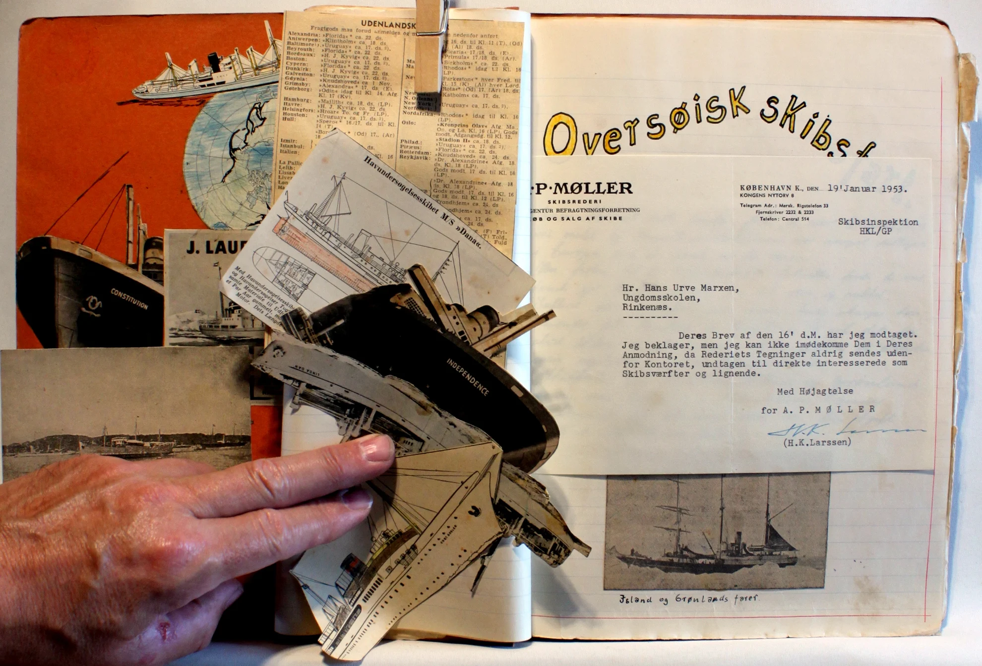 Skibsfart. Scrapbog fra dansk sømand