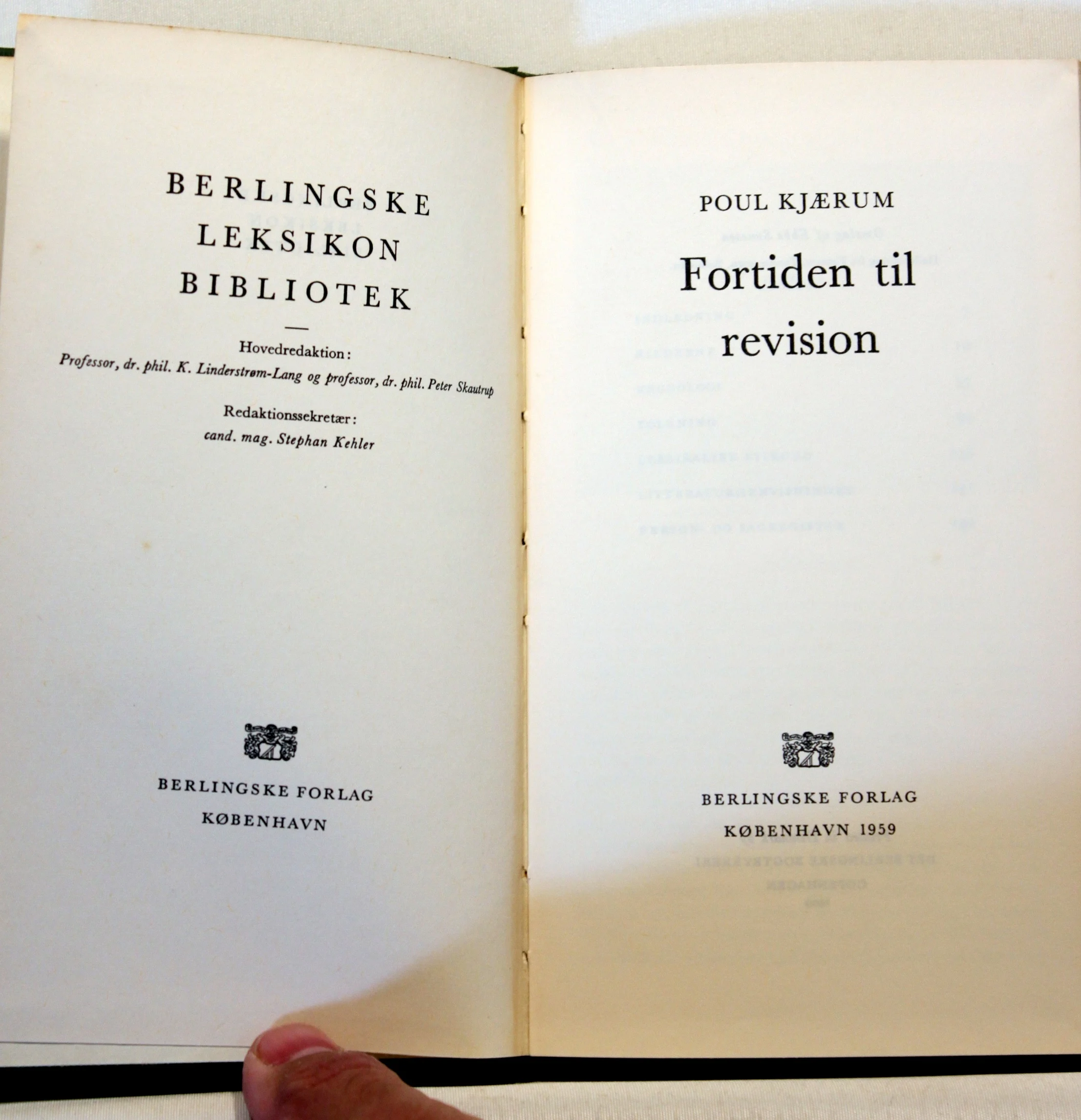 Fortiden til revision. Berlingske leksikon bibliotek