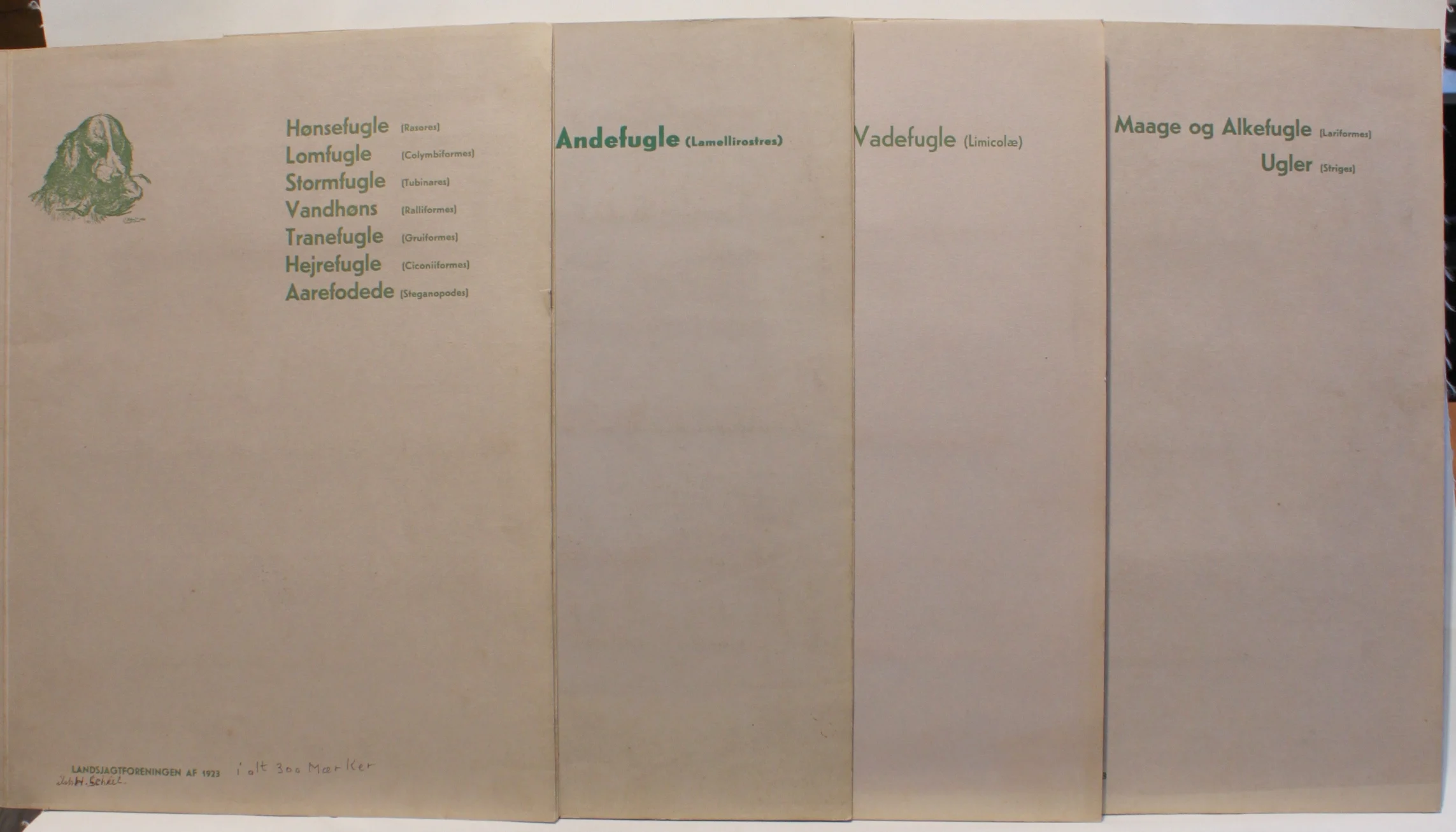 Andefugle. Maage og Alkefugle – Ugler. Vadefugle. Hønsefugle m.m.