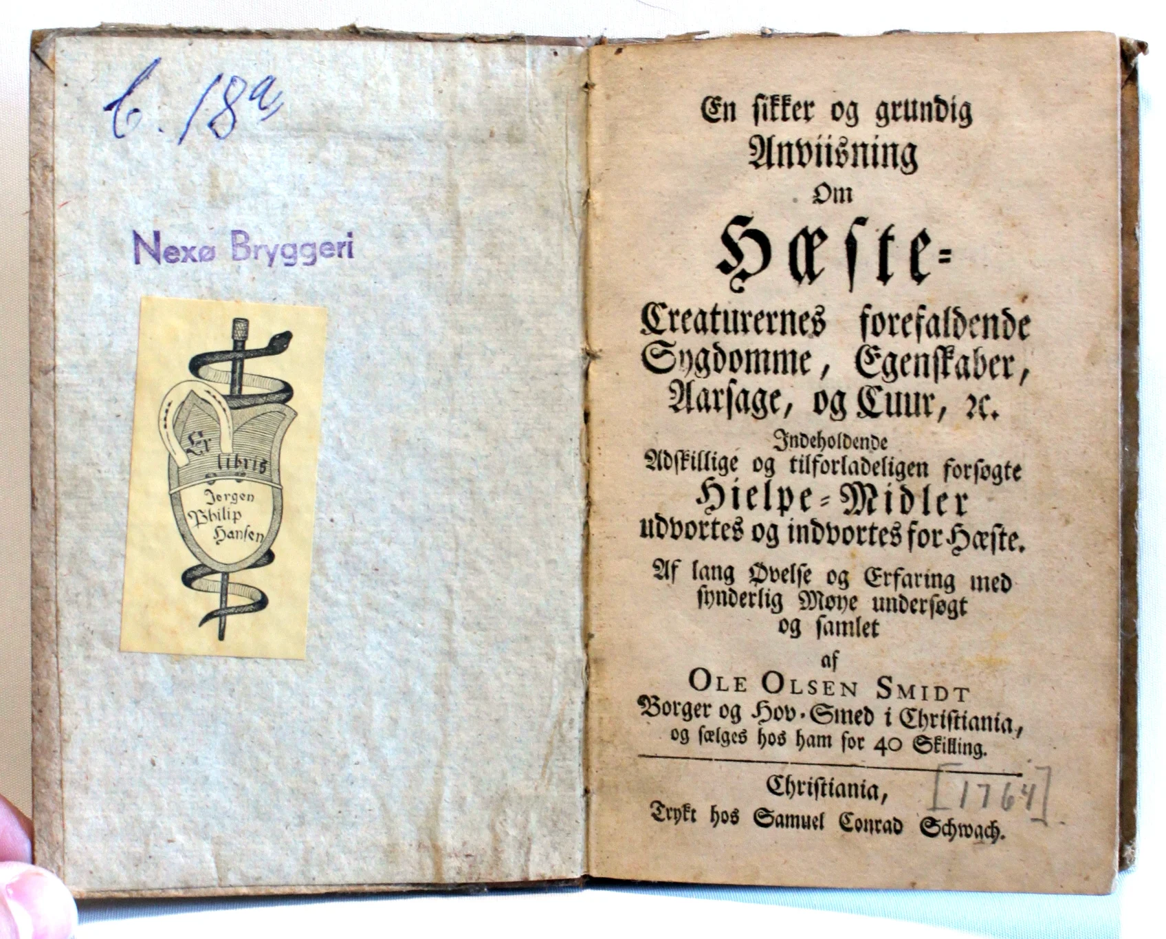 En sikker og grundig Anviisning om Hæste-Creaturernes forefaldende Sygdomme