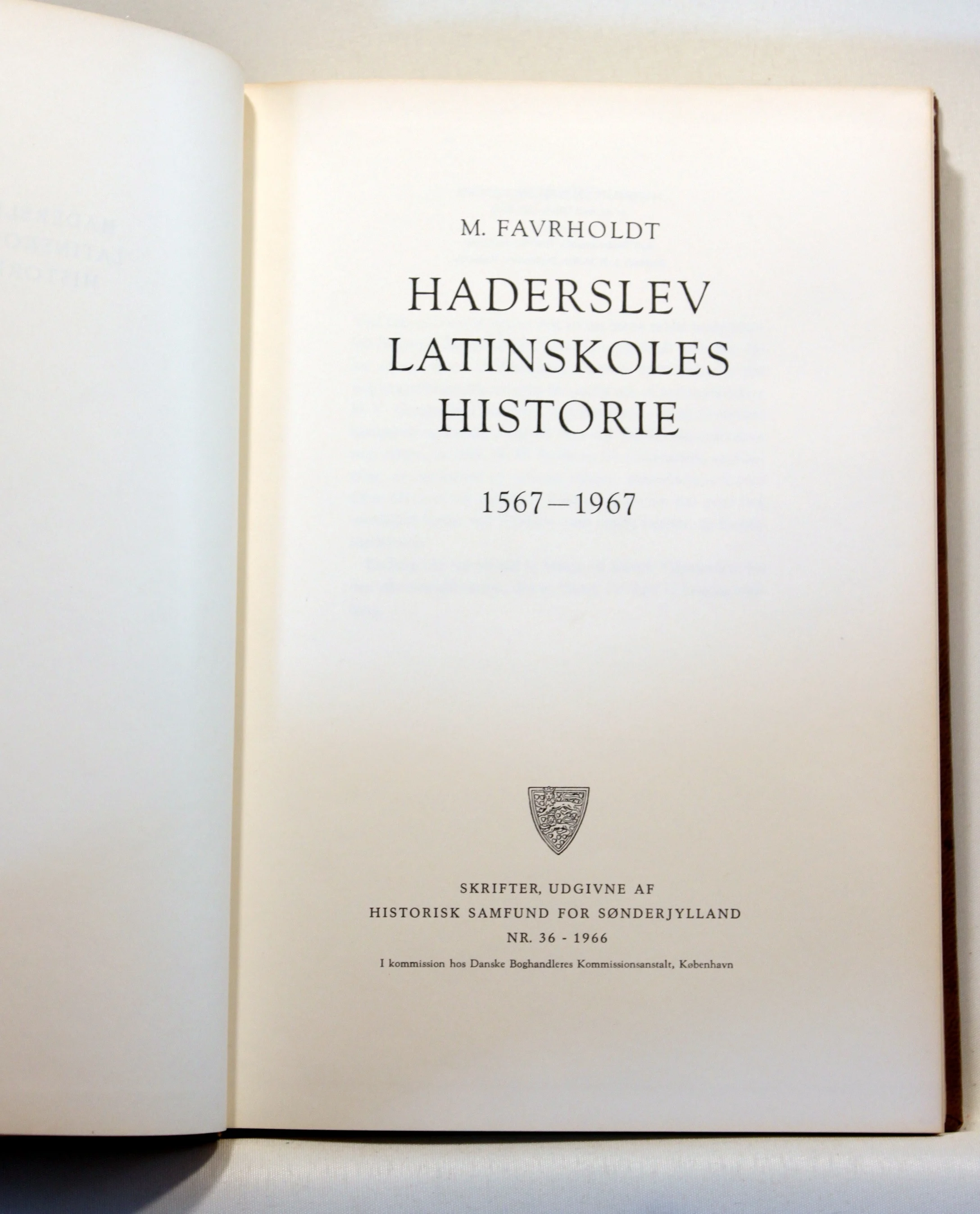 Haderslev Latinskoles historie 1567-1967