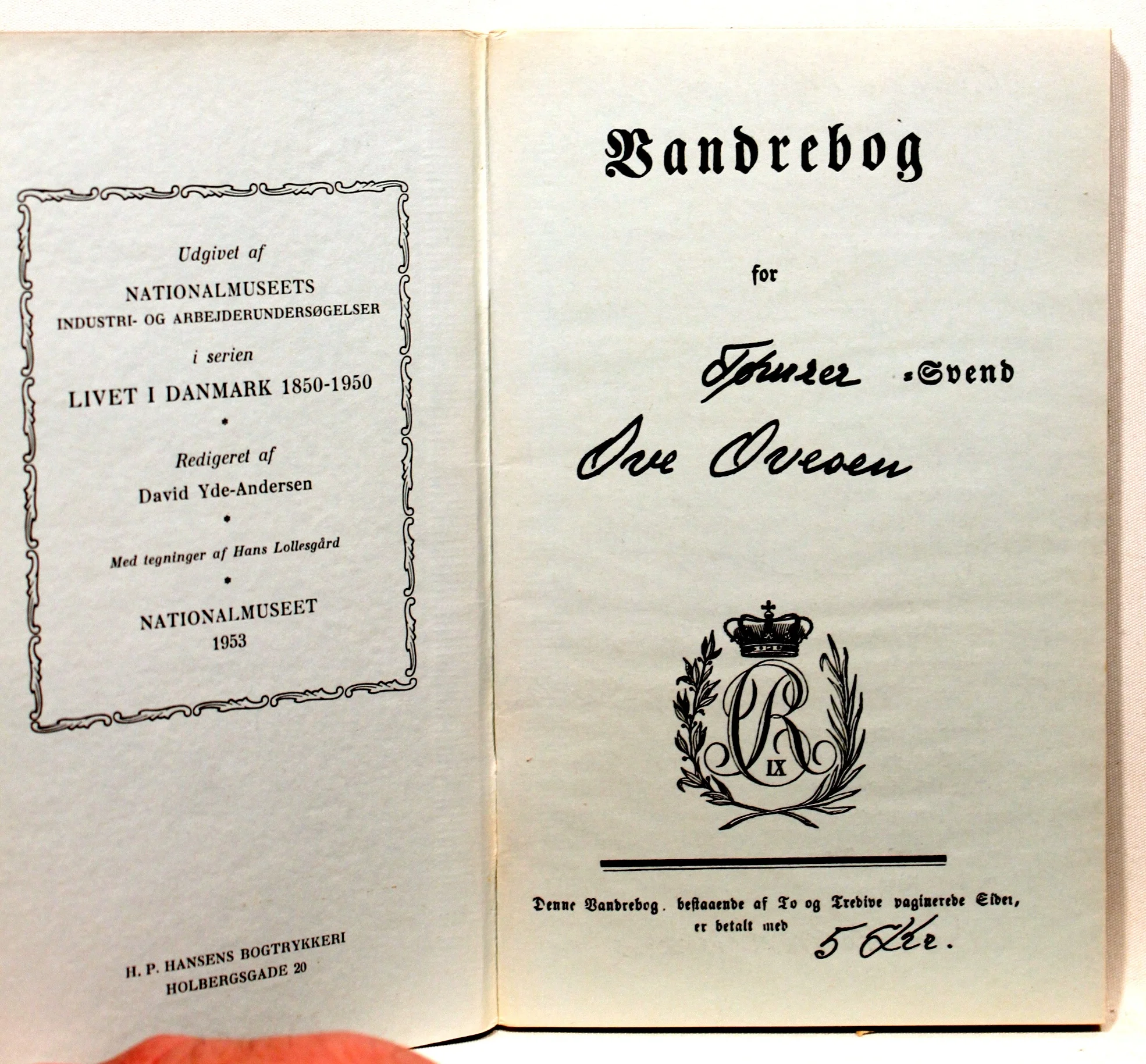 Vandrebog for tømrer Ove Ovesen