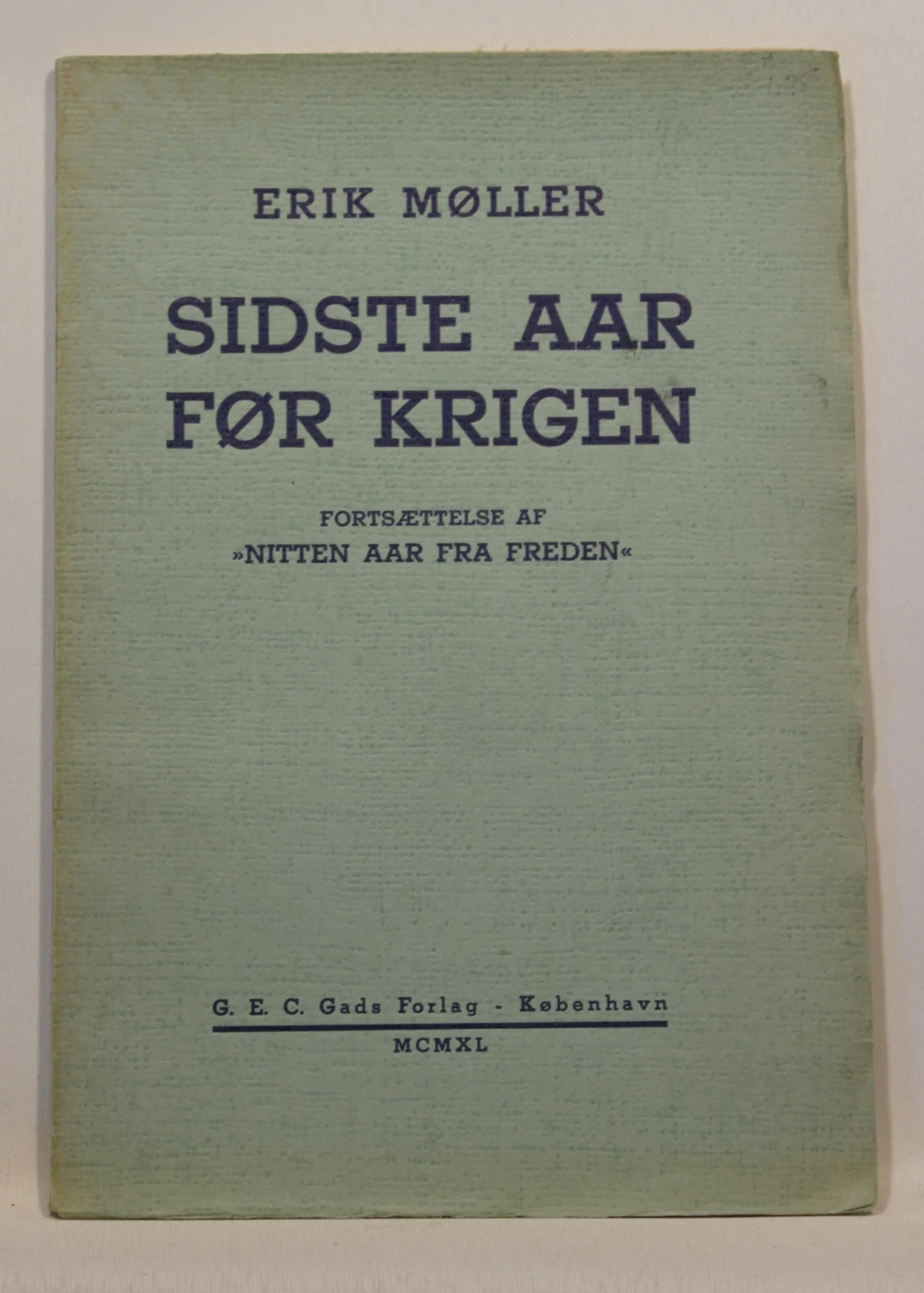 Sidste aar før krigen