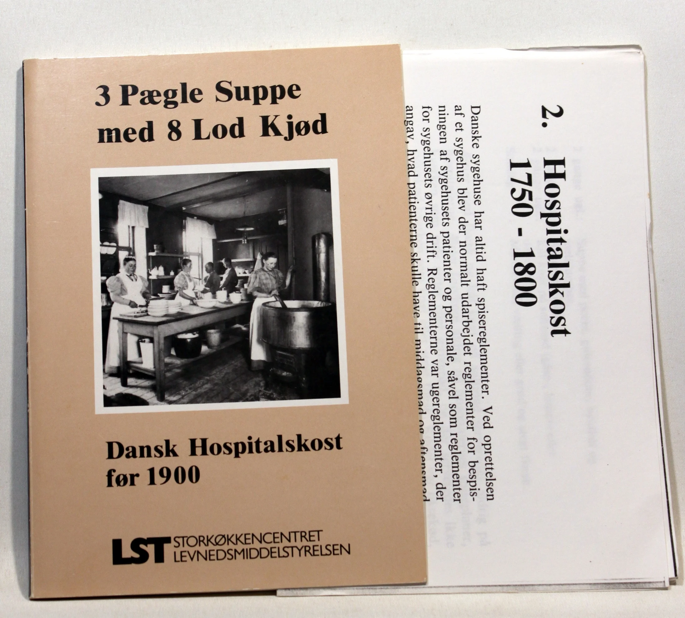 3 Pægle Suppe med 8 Lod Kjød : dansk hospitalskost før 1900
