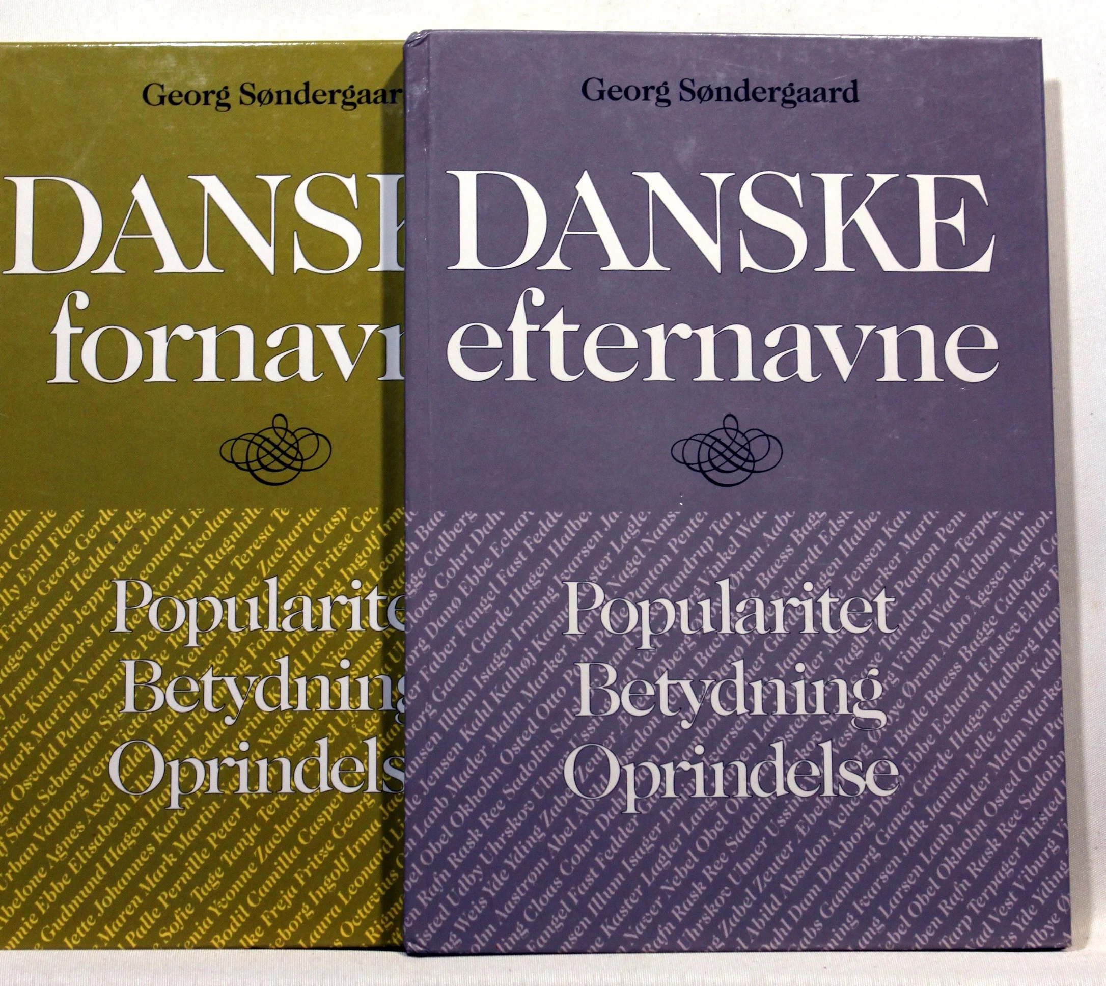 Danske for og efternavne. Popularitet. Betydning. Oprindelse. 2 Bind.
