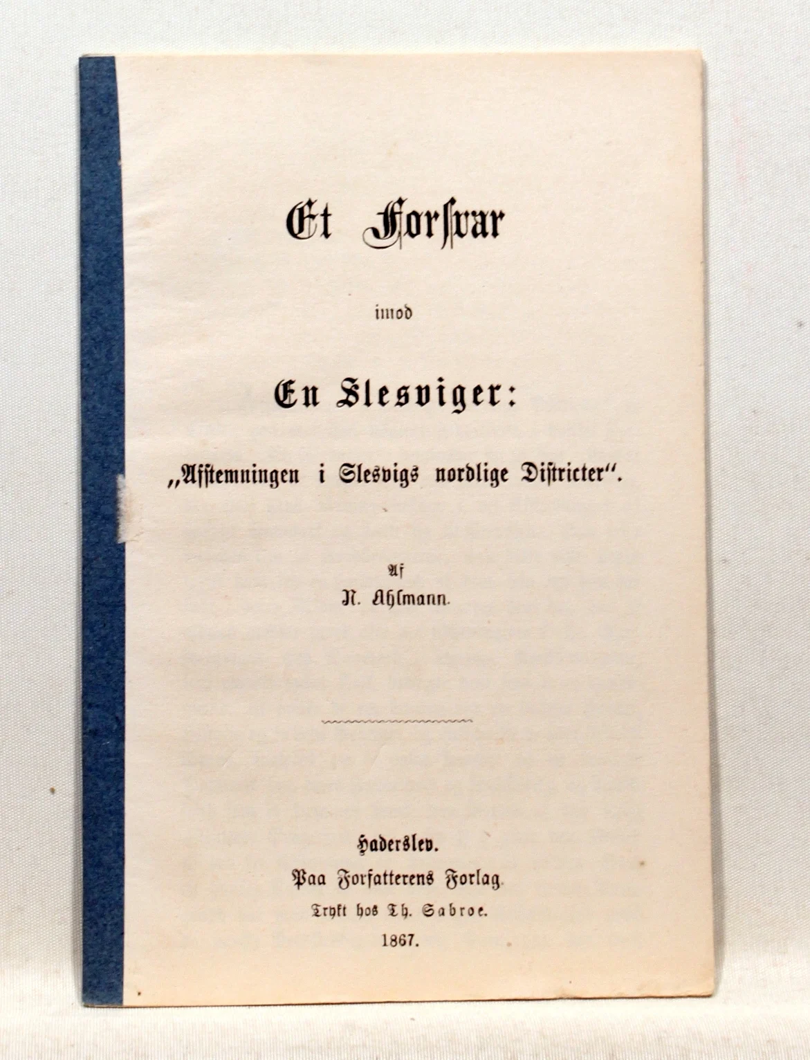 Et Forsvar imod En Slesviger: Afstemningen i Slesvigs nordlige Districter