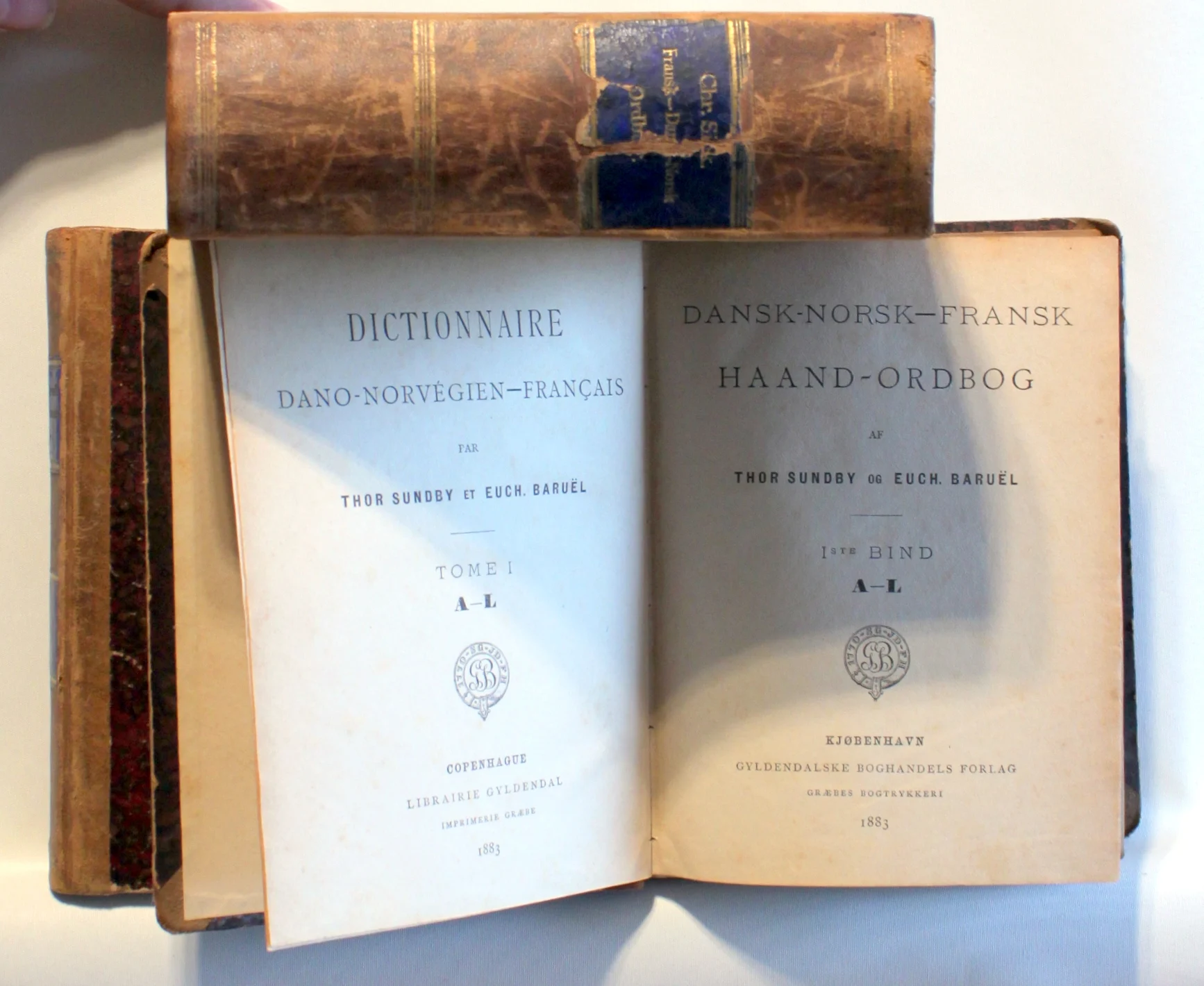 Dansk-Norsk – Fransk Haand-Ordbog. 3 Bind.