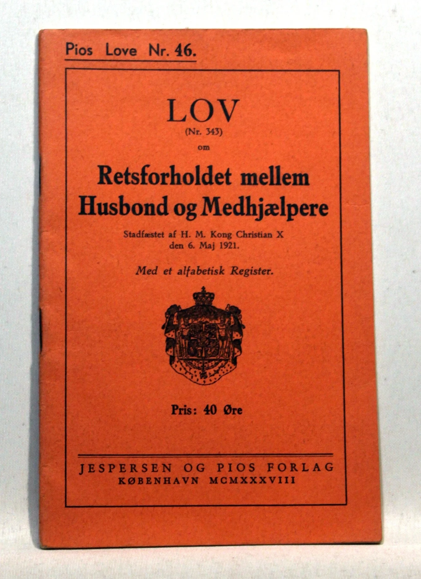 Retsforholdet mellem Husbond og Medhjælpere