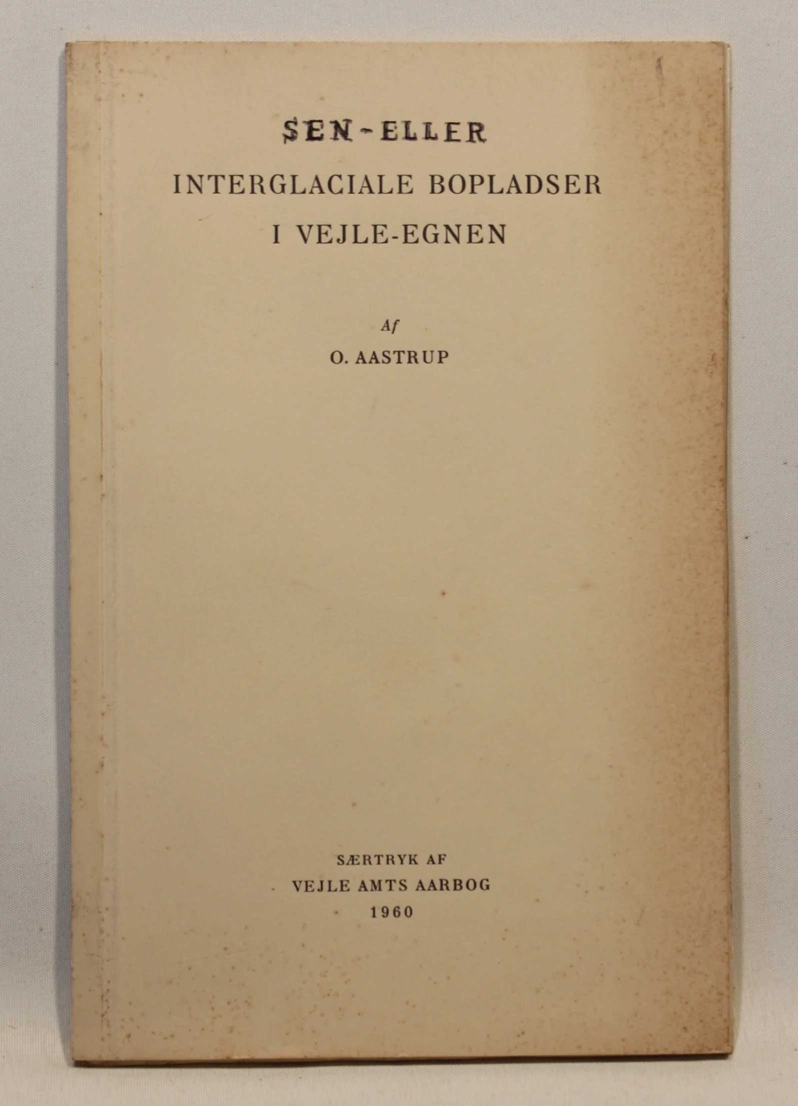 Interglaciale Bopladser i Vejle Egnen