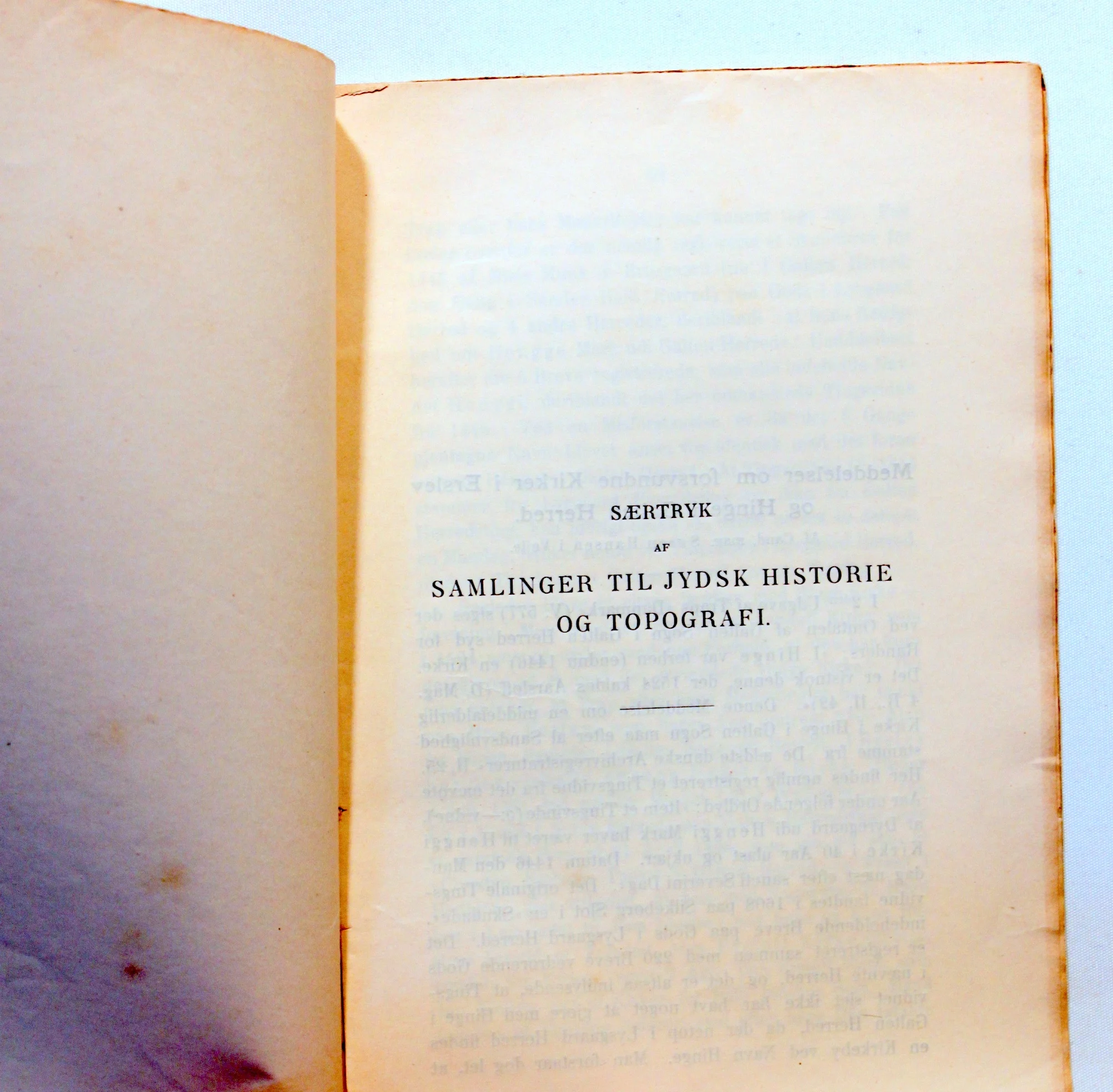 Meddelelser om forsvundne kirker i Erslev og Hinge i Galten Herred