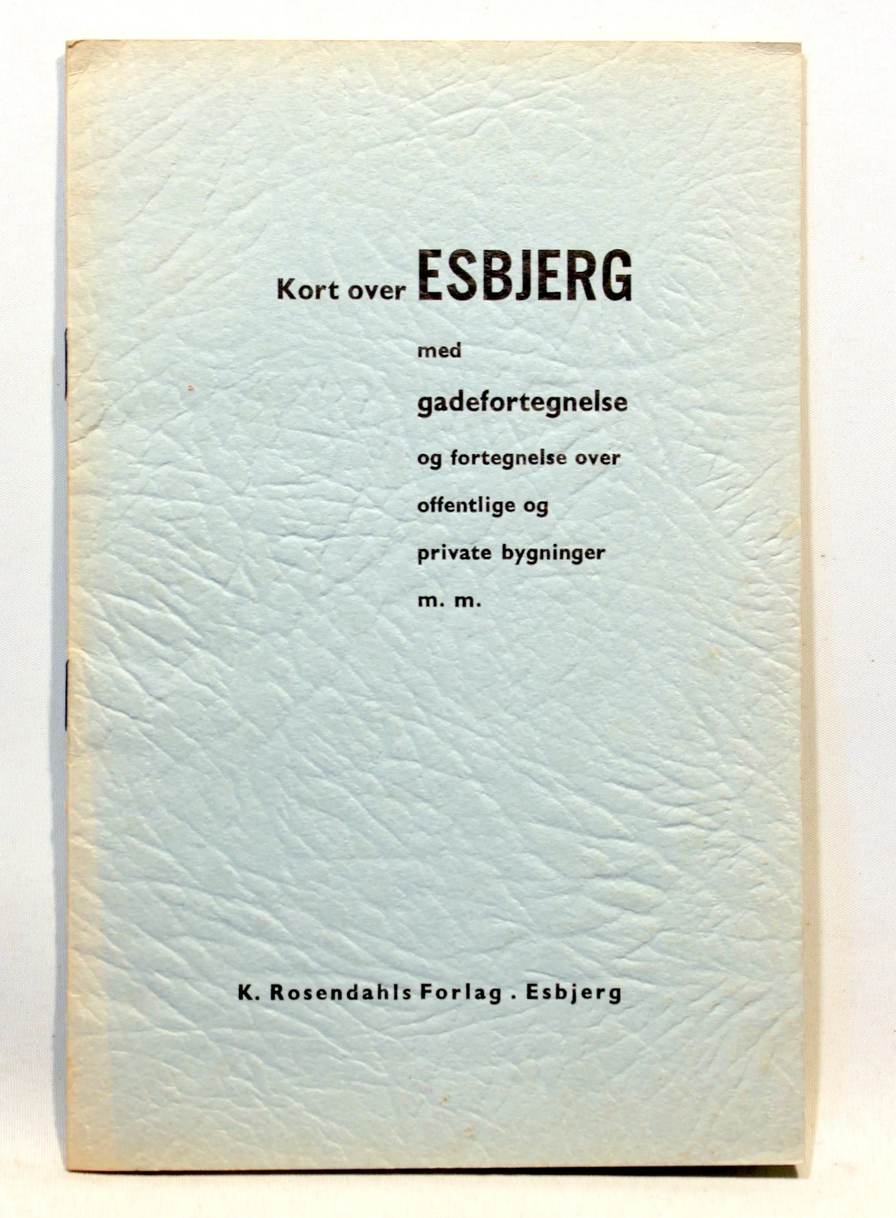 Kort. Esbejrg med gadefortegnelse.