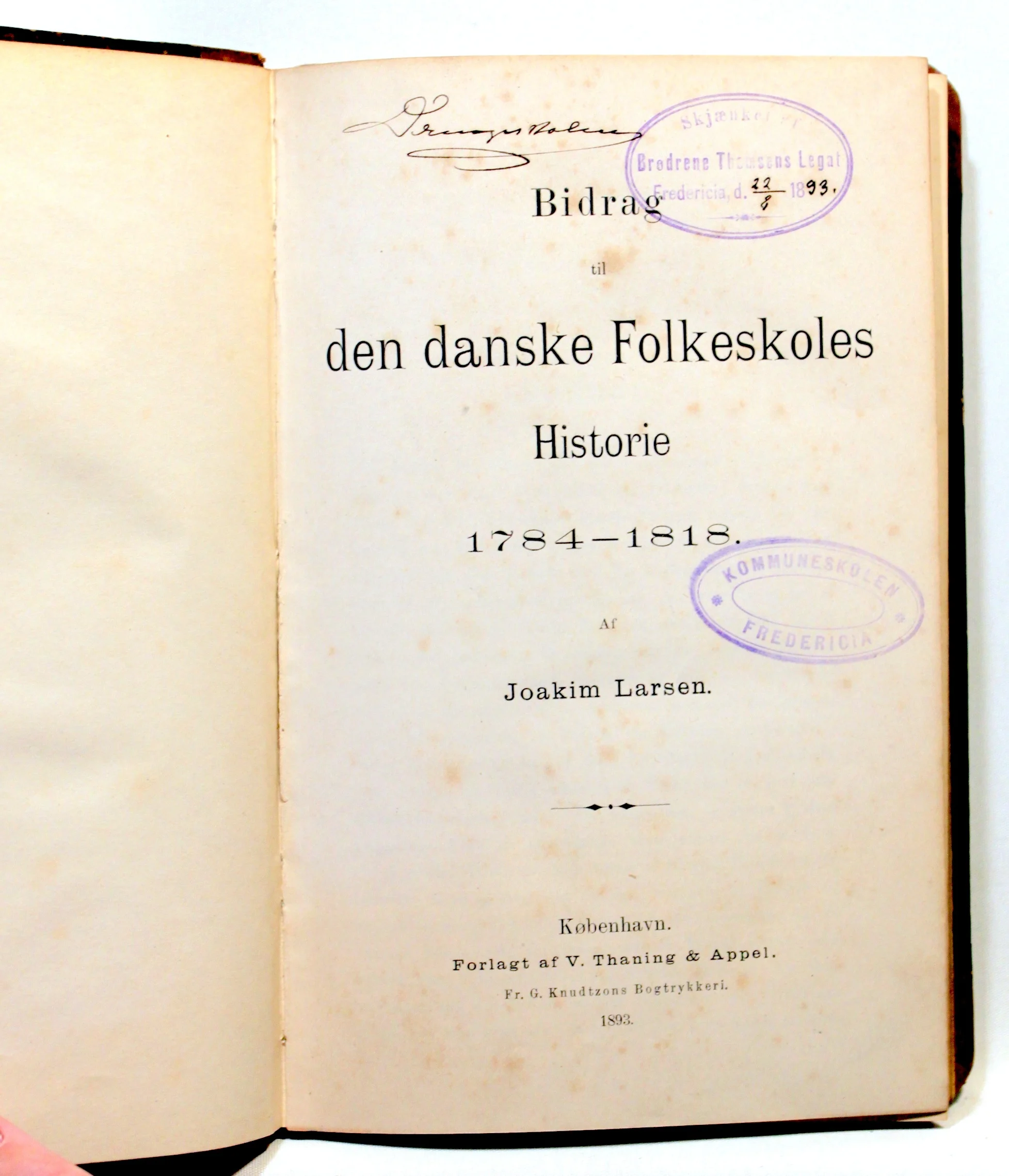 Bidrag til den danske folkeskoles historie 1784-1818