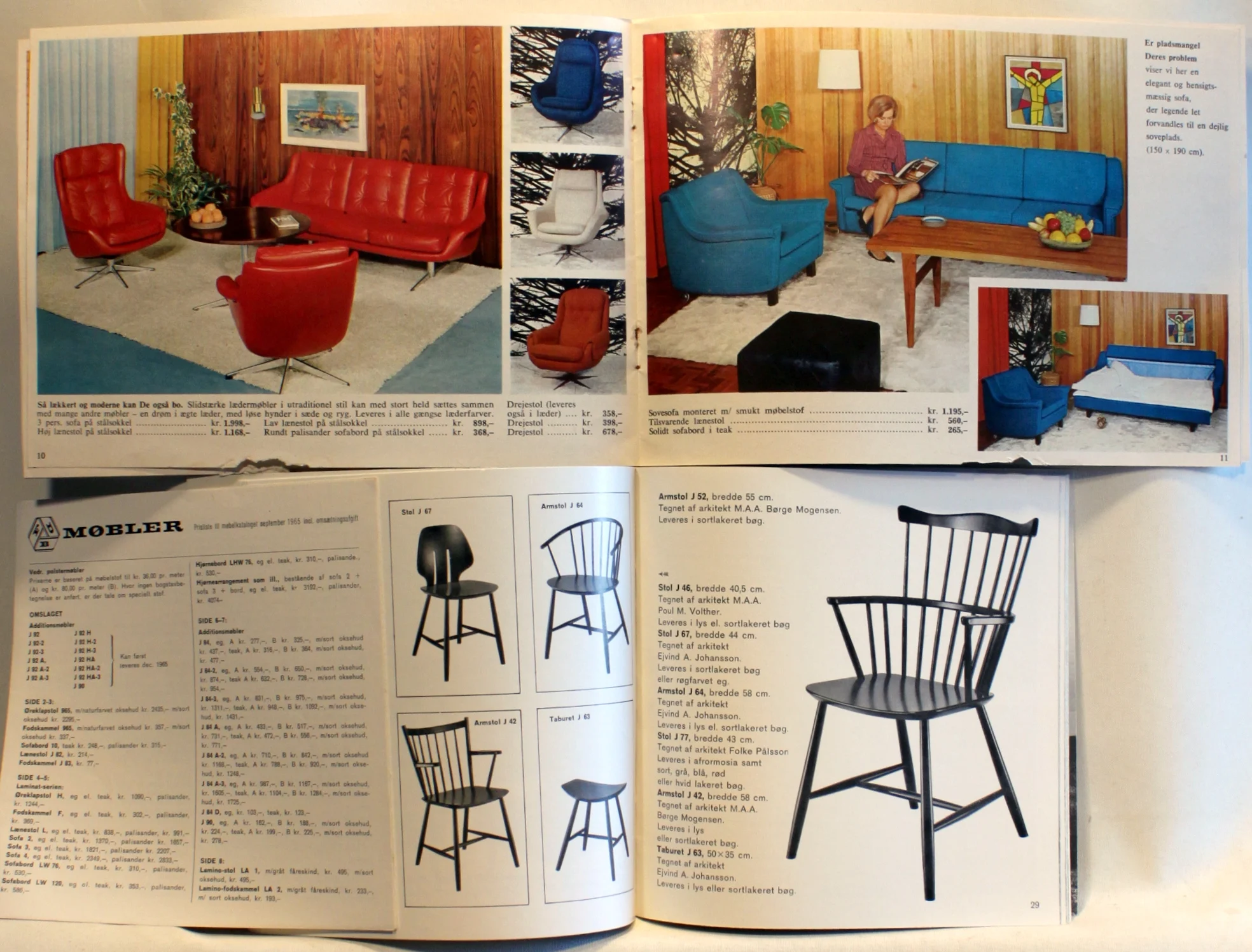 FDB Møbler 1965. Med prisliste. JMC Møbler 1969