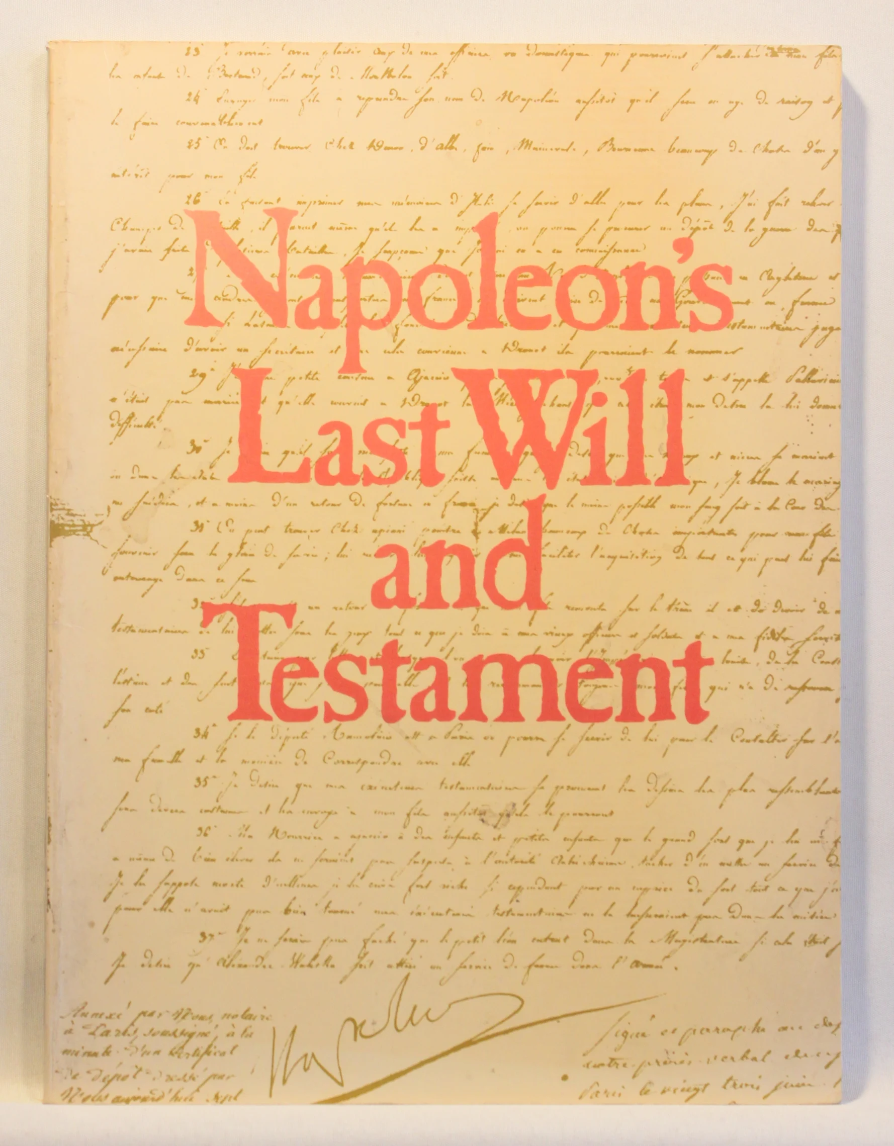 Napoléon’s last will and testament
