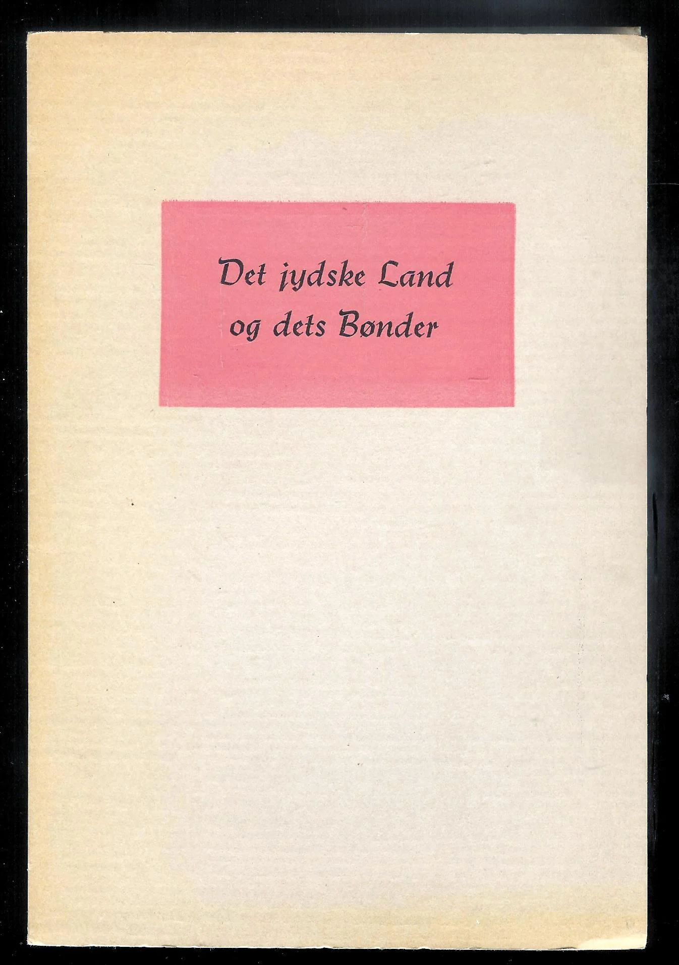 Det jydske land og dets bønder