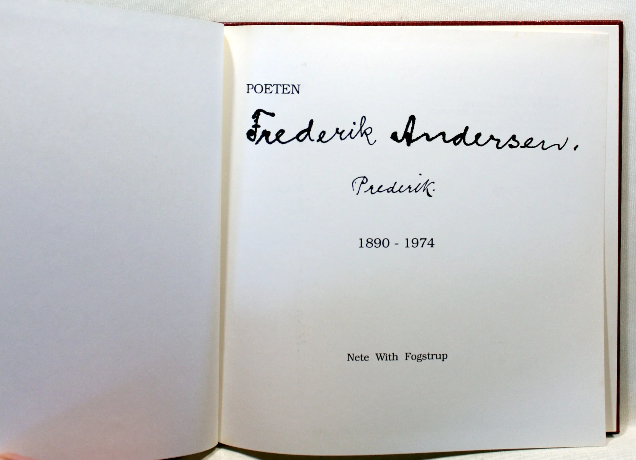 Poeten Frederik Andersen 1880-1974