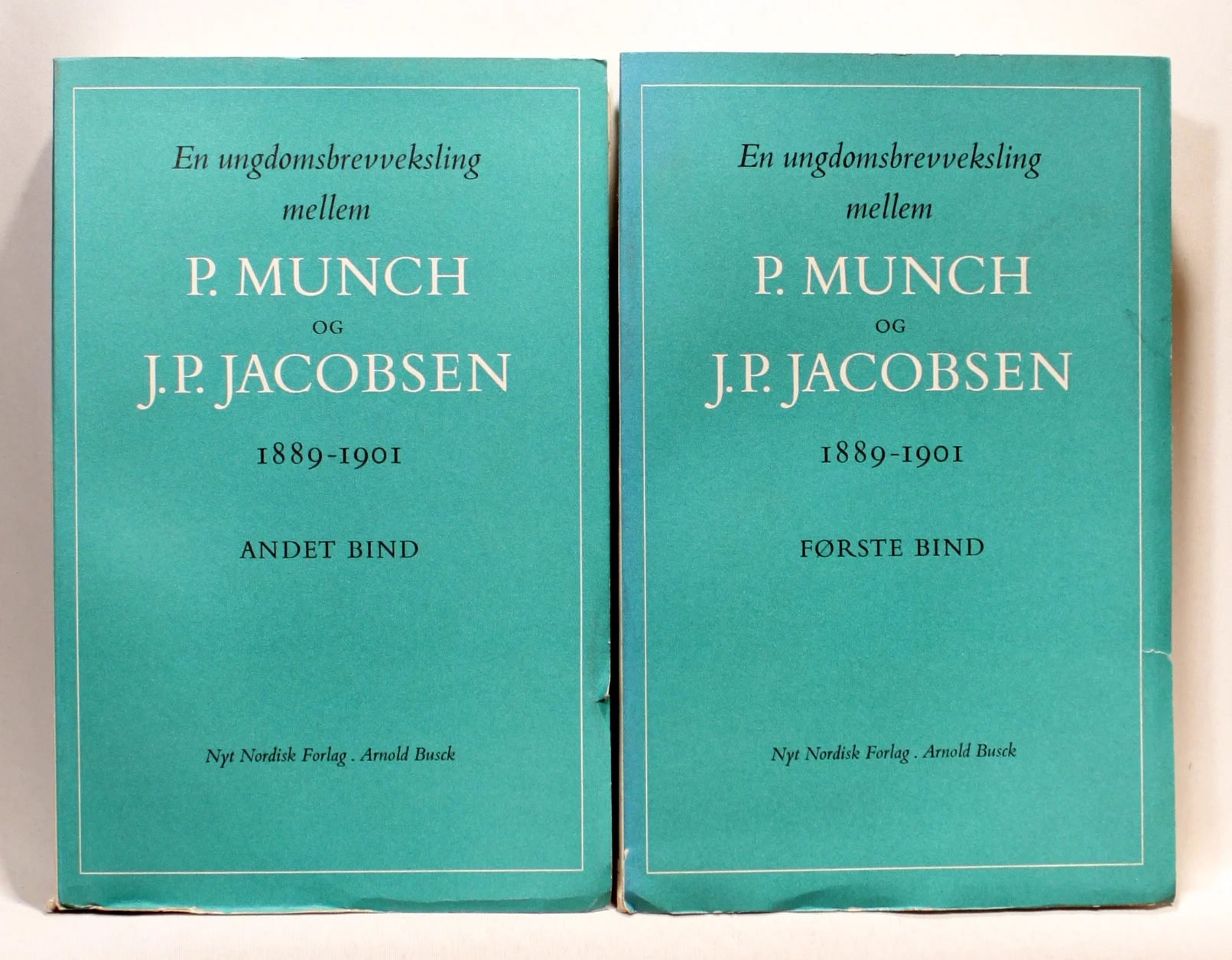 En ungdomsbrevveksling mellem P. Munch og J.P. Jacobsen 1889-1901. 1-2 Bind.