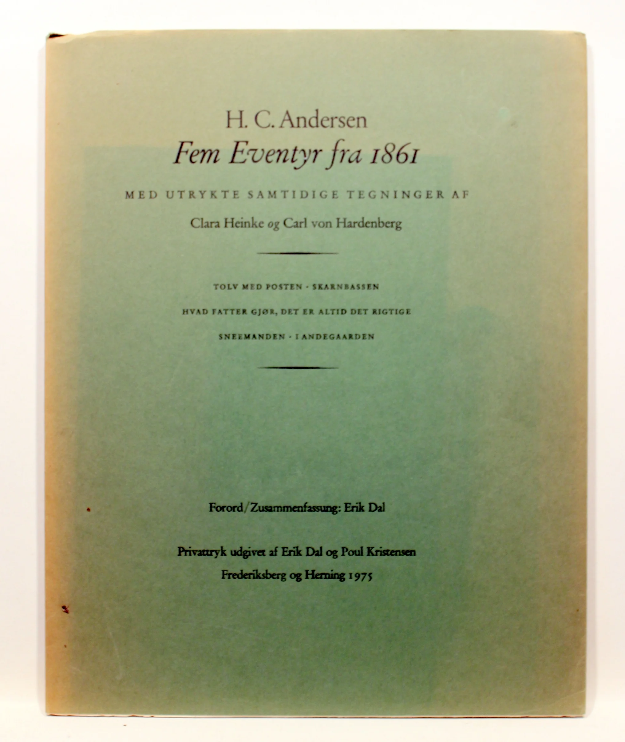 H. C. Andersen fem eventyr fra 1861