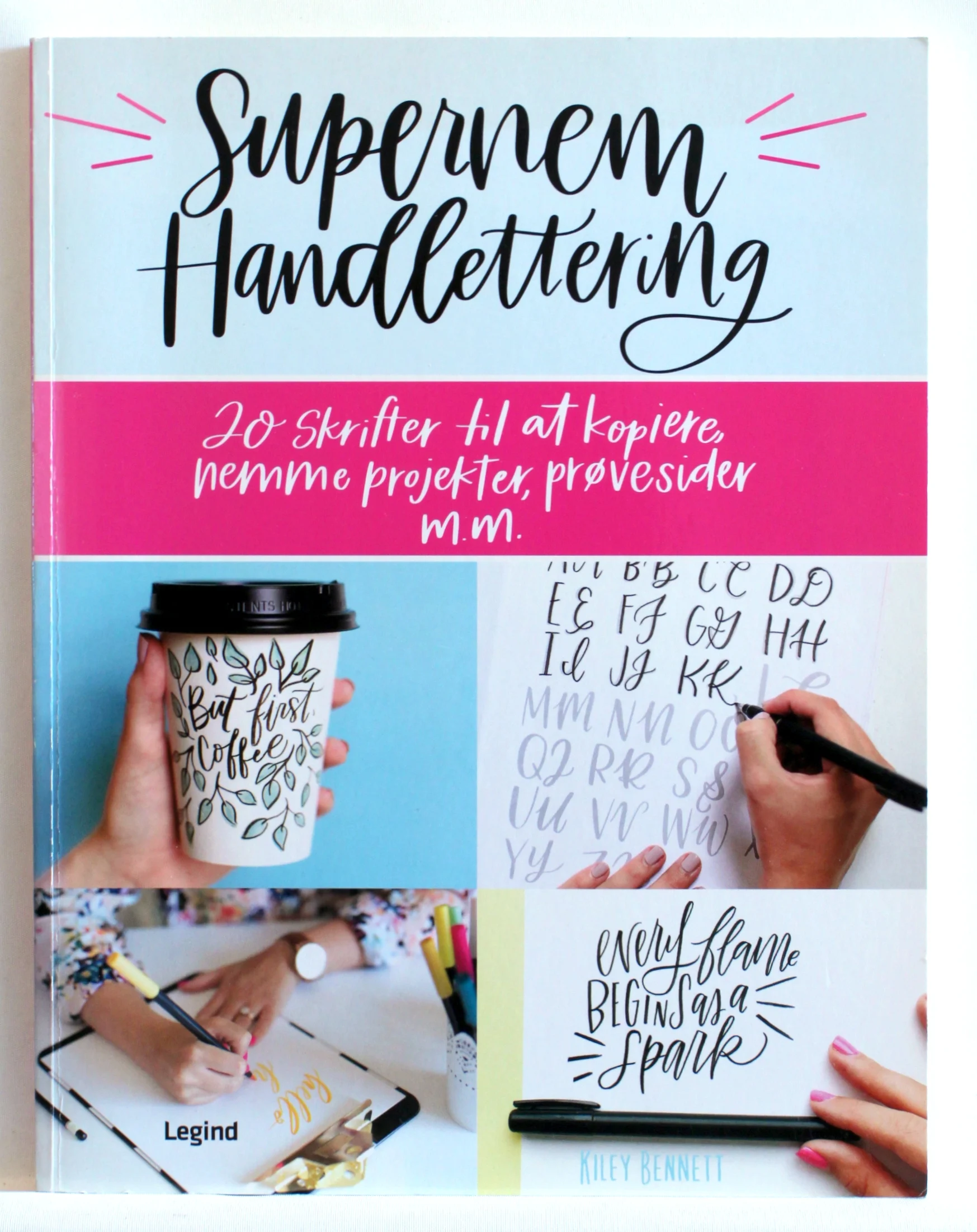 Supernem handlettering. 20 skrifter til at kopiere, nemme projekter, prøvesider m.m.
