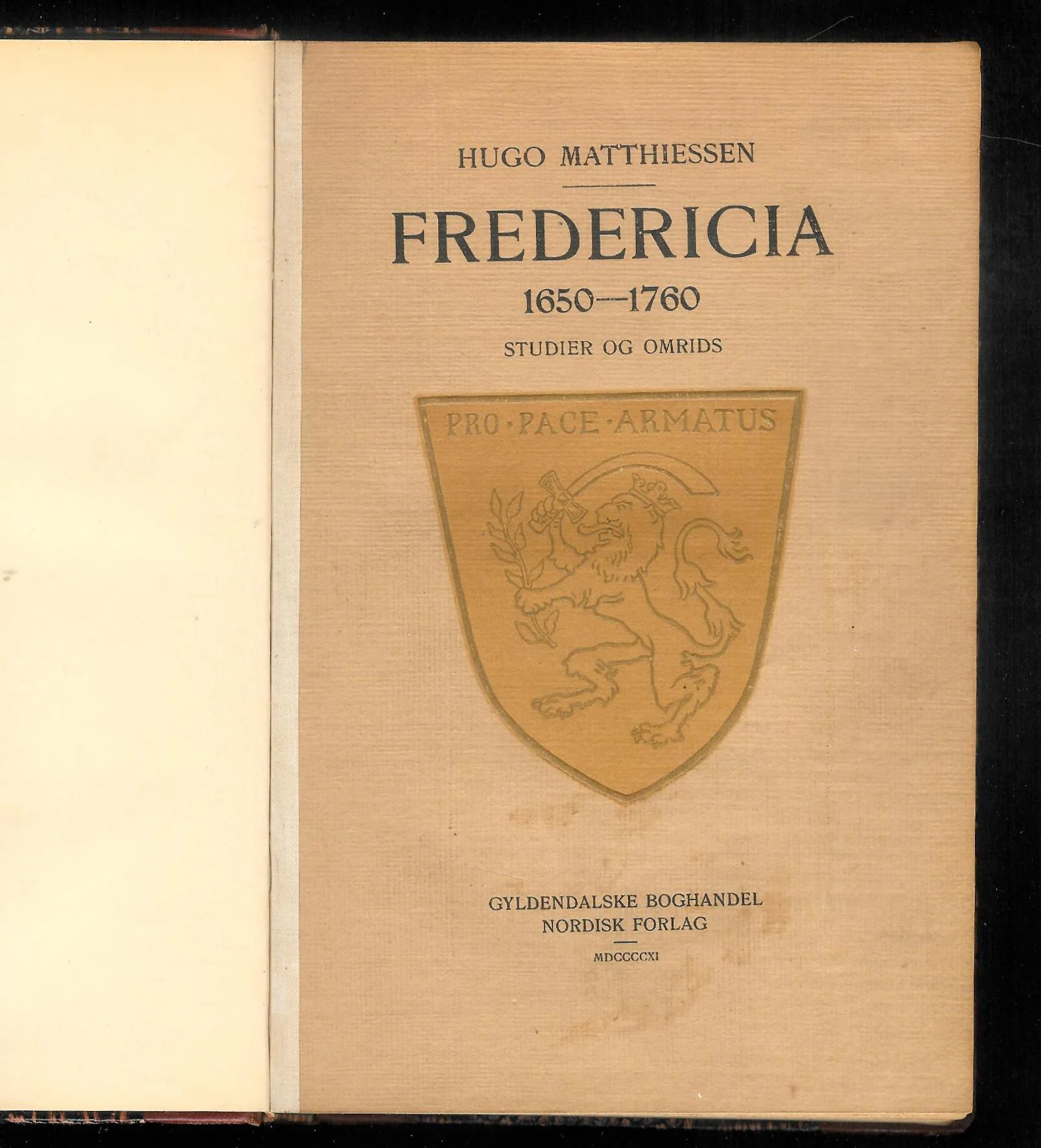 Fredericia 1650-1760. Studier og Omrids