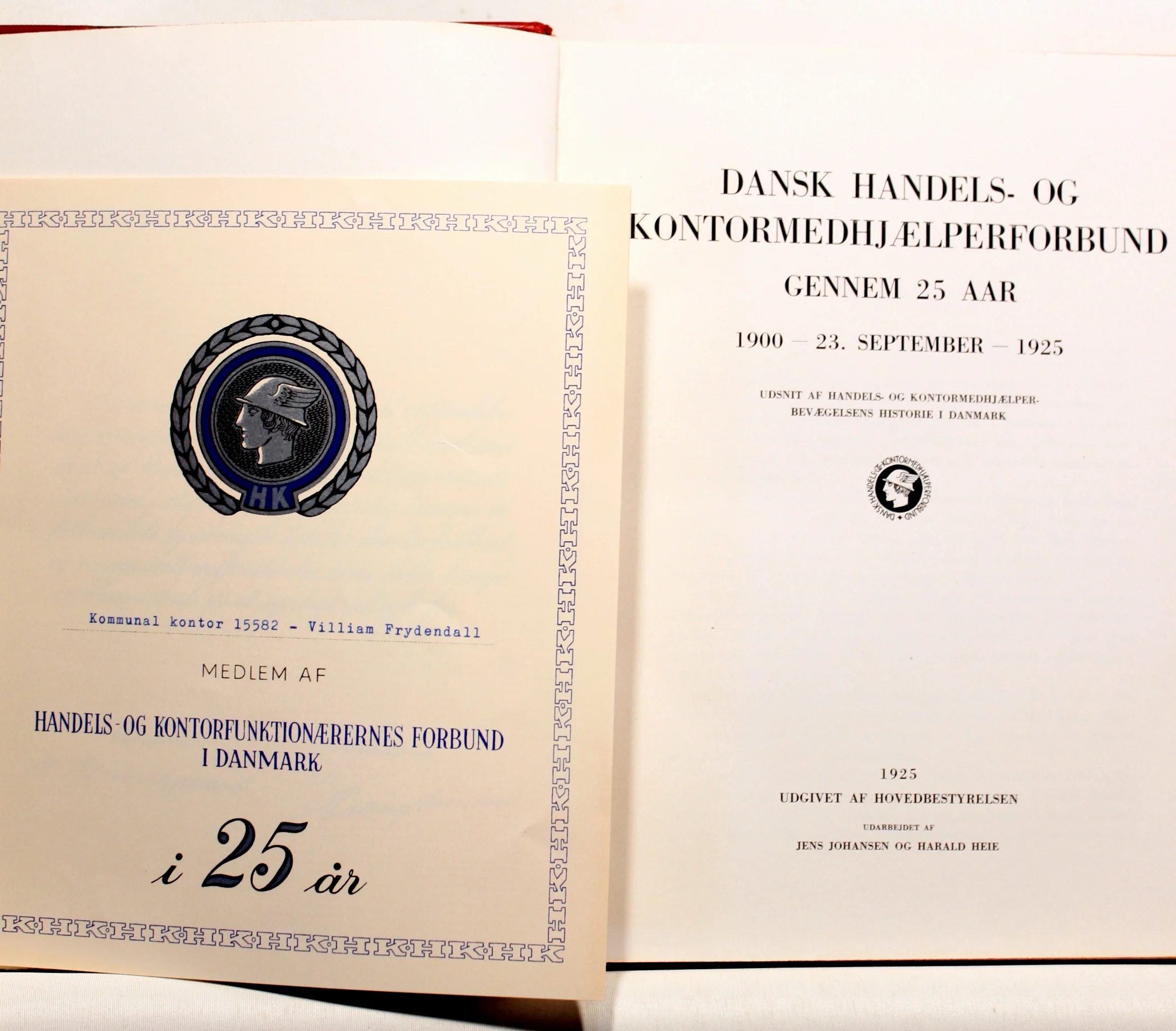 Dansk Handels- og Kontormedhjælperforbund gennem 25 Aar
