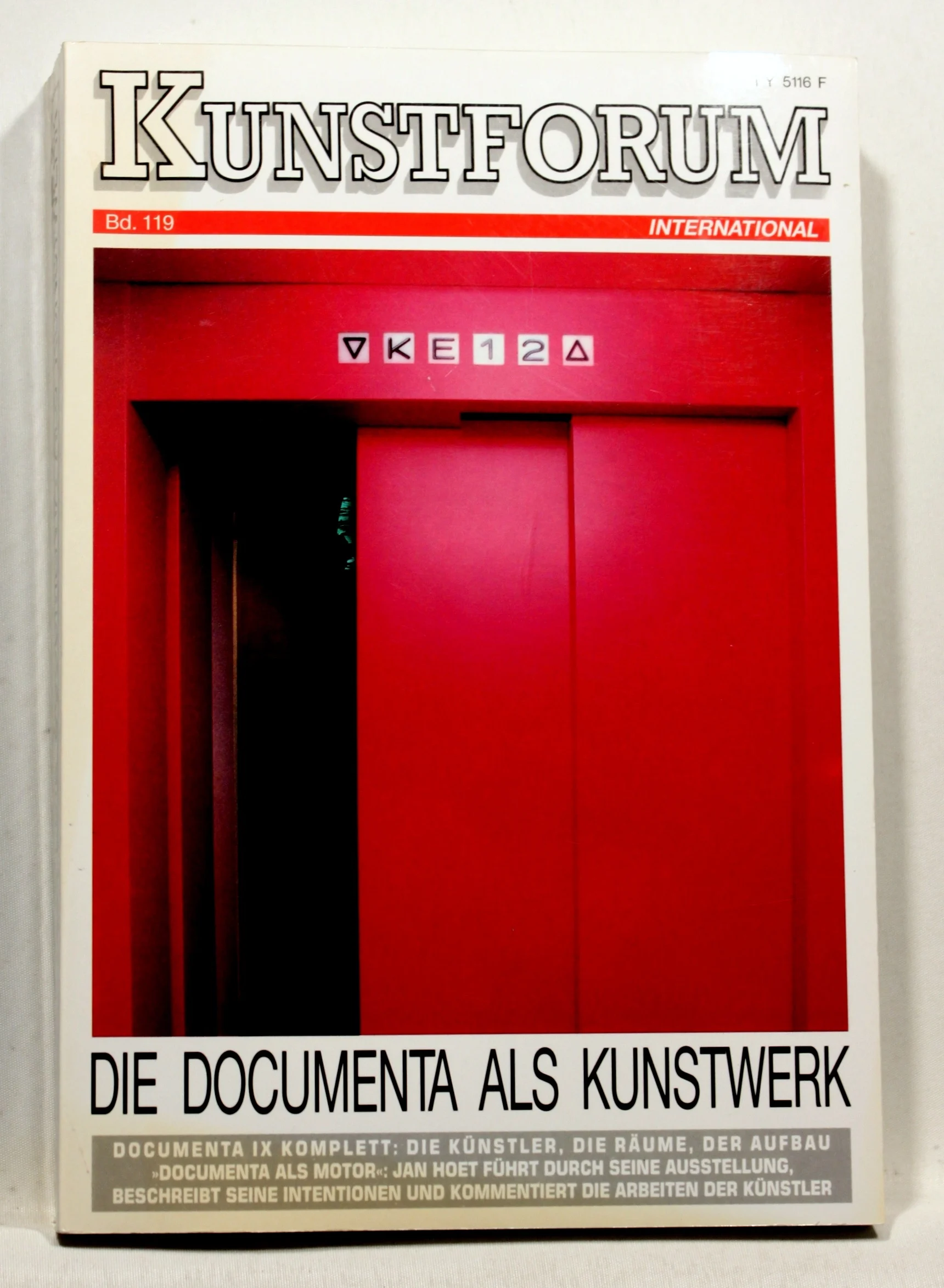 Kunstforum Nr. 119. Die Documenta als Kunstwerk